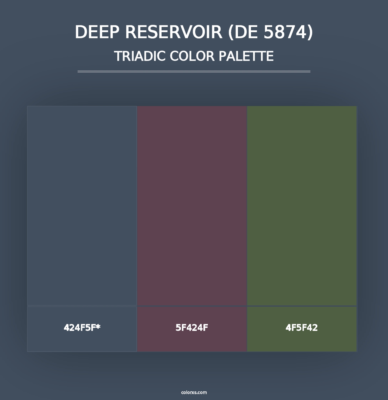 Deep Reservoir (DE 5874) - Triadic Color Palette