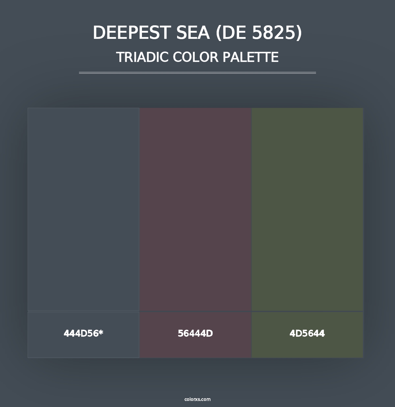 Deepest Sea (DE 5825) - Triadic Color Palette