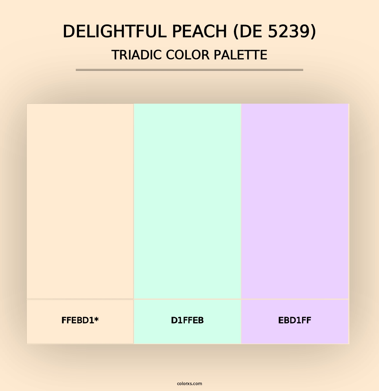 Delightful Peach (DE 5239) - Triadic Color Palette