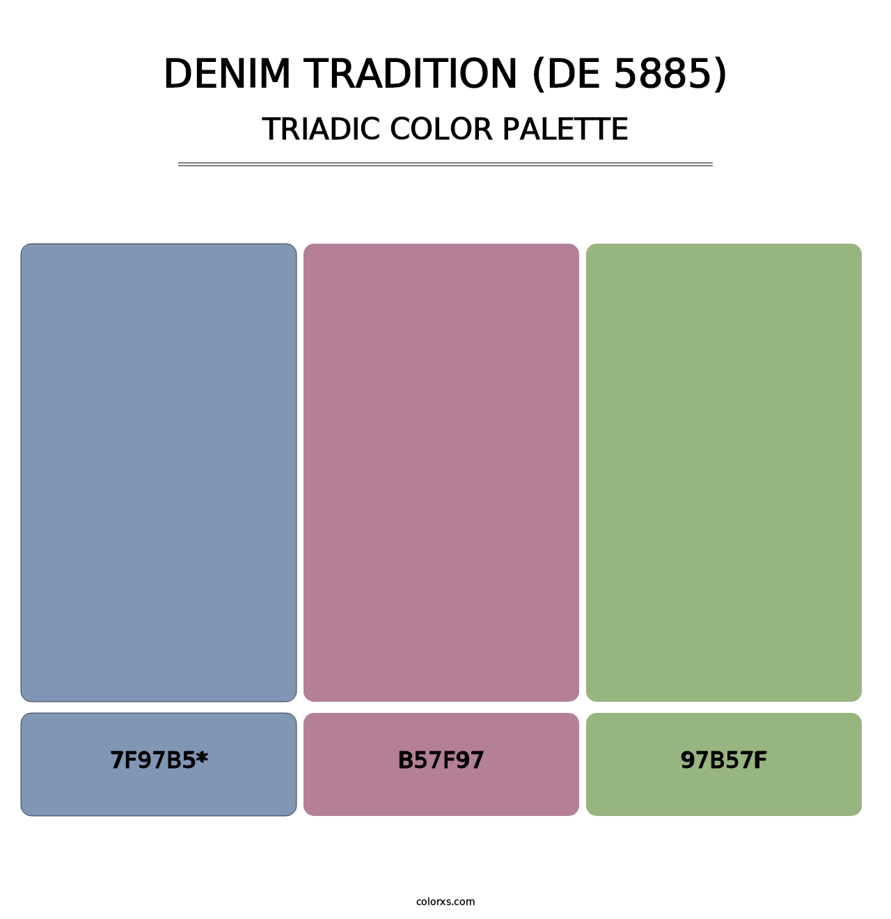 Denim Tradition (DE 5885) - Triadic Color Palette