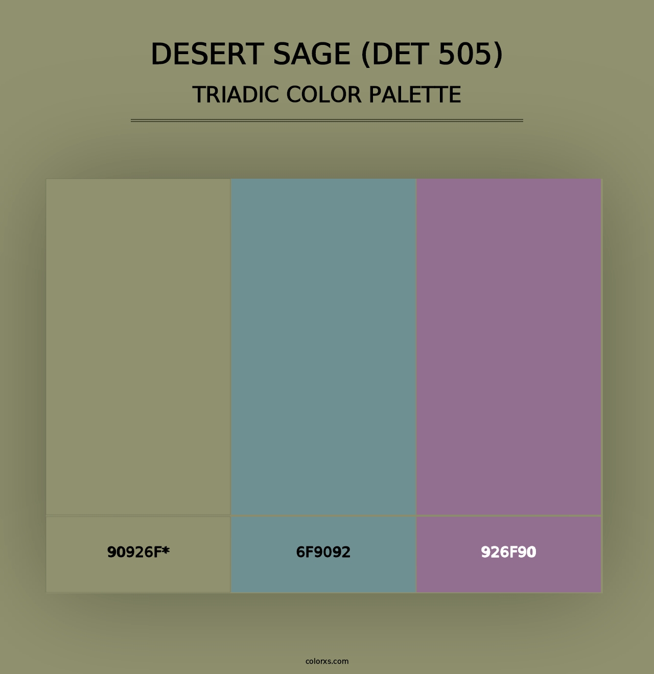 Desert Sage (DET 505) - Triadic Color Palette