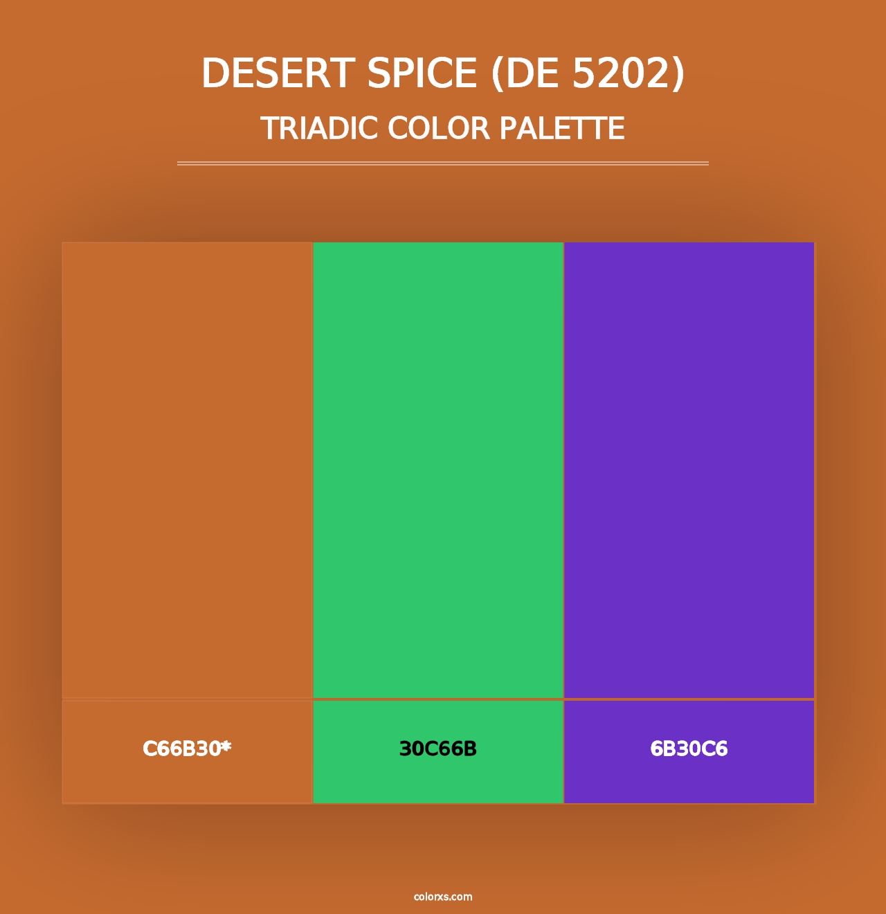 Desert Spice (DE 5202) - Triadic Color Palette