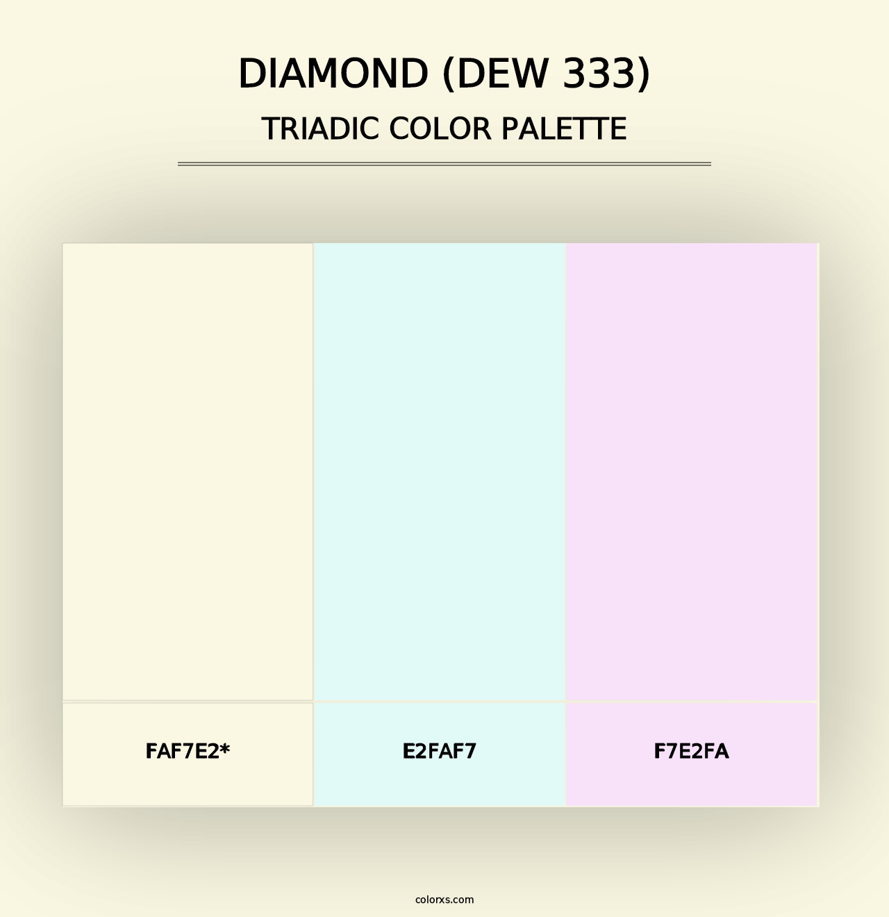 Diamond (DEW 333) - Triadic Color Palette