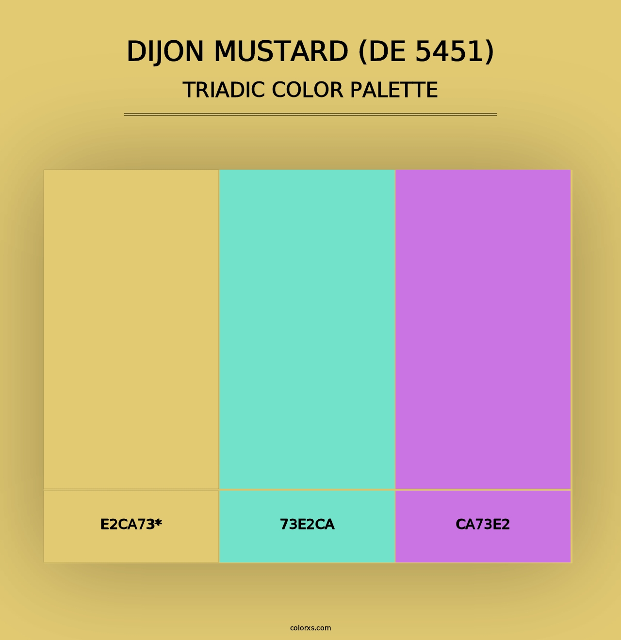 Dijon Mustard (DE 5451) - Triadic Color Palette