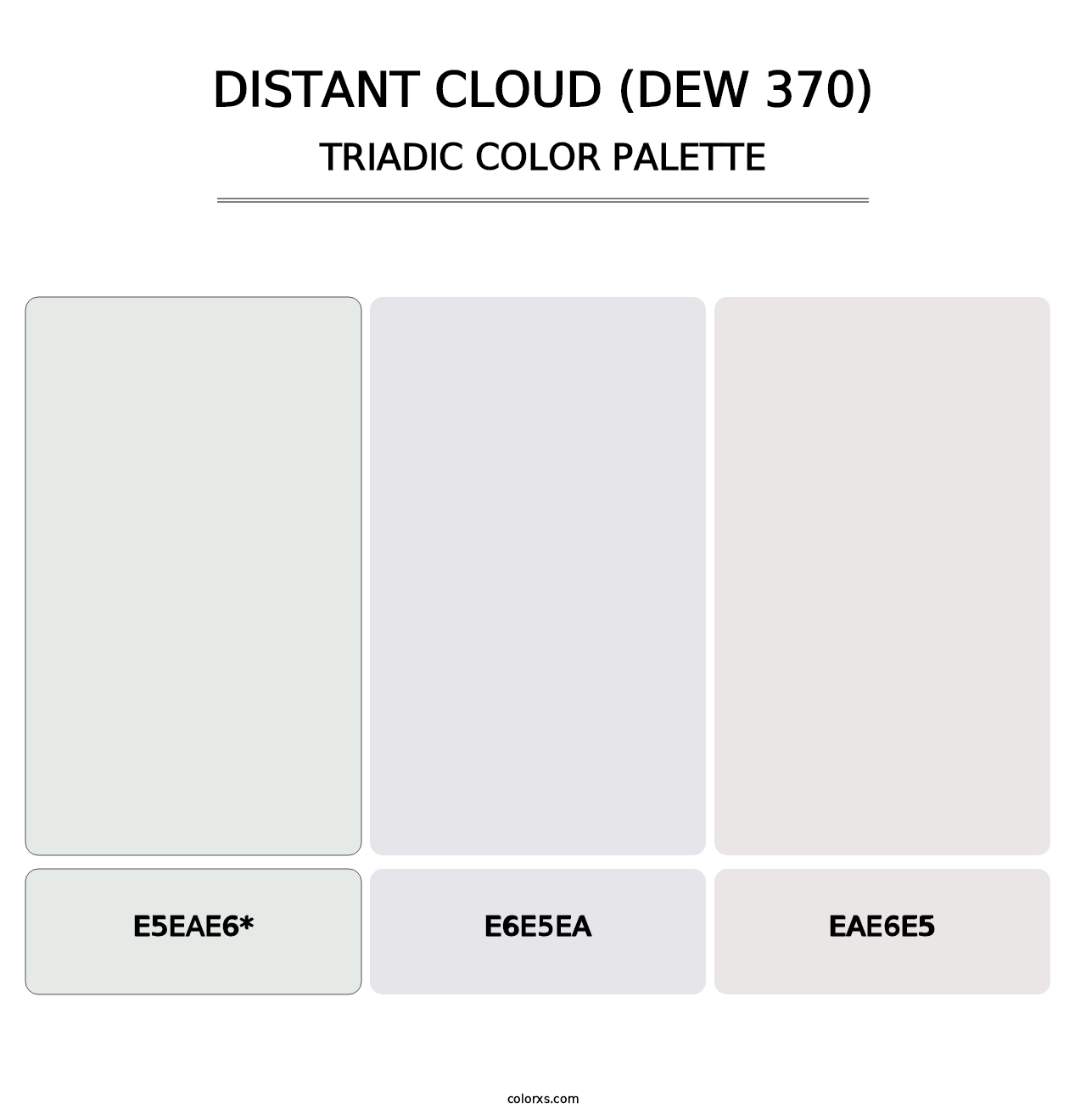 Distant Cloud (DEW 370) - Triadic Color Palette