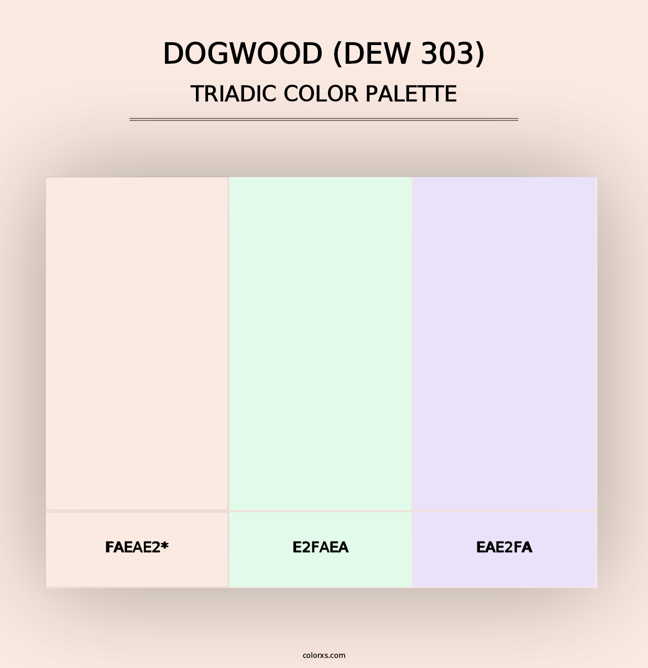 Dogwood (DEW 303) - Triadic Color Palette