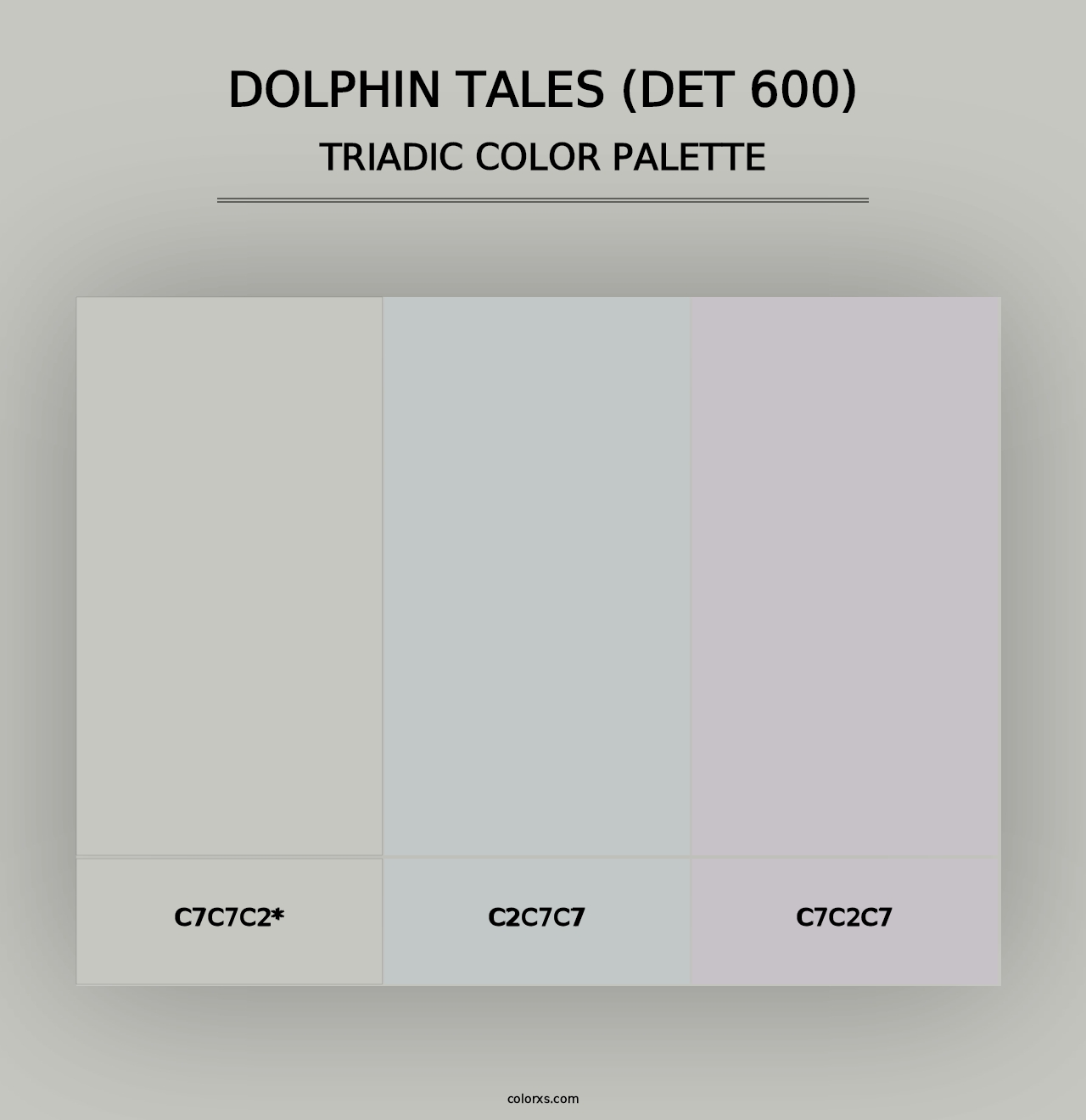 Dolphin Tales (DET 600) - Triadic Color Palette