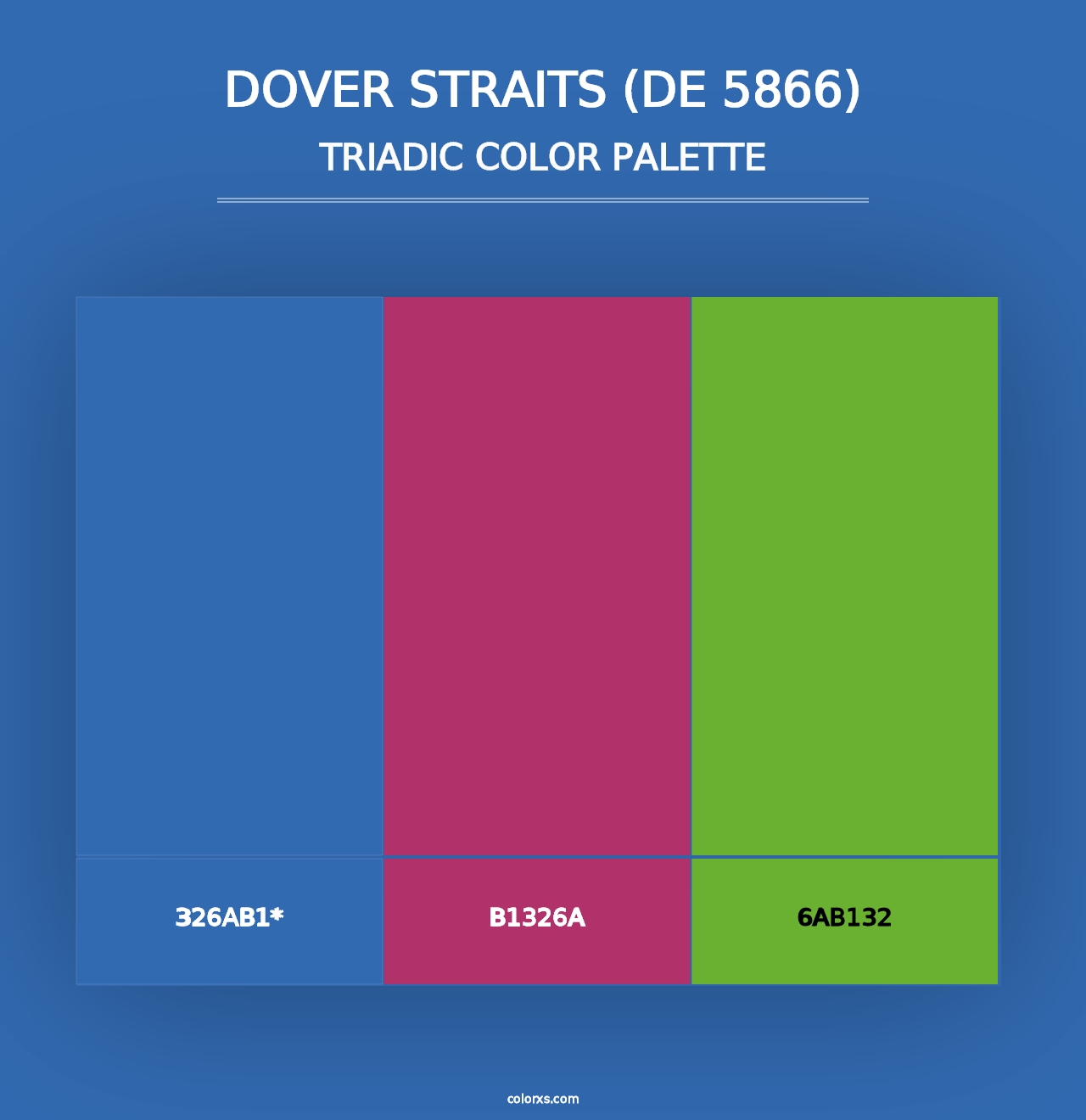 Dover Straits (DE 5866) - Triadic Color Palette