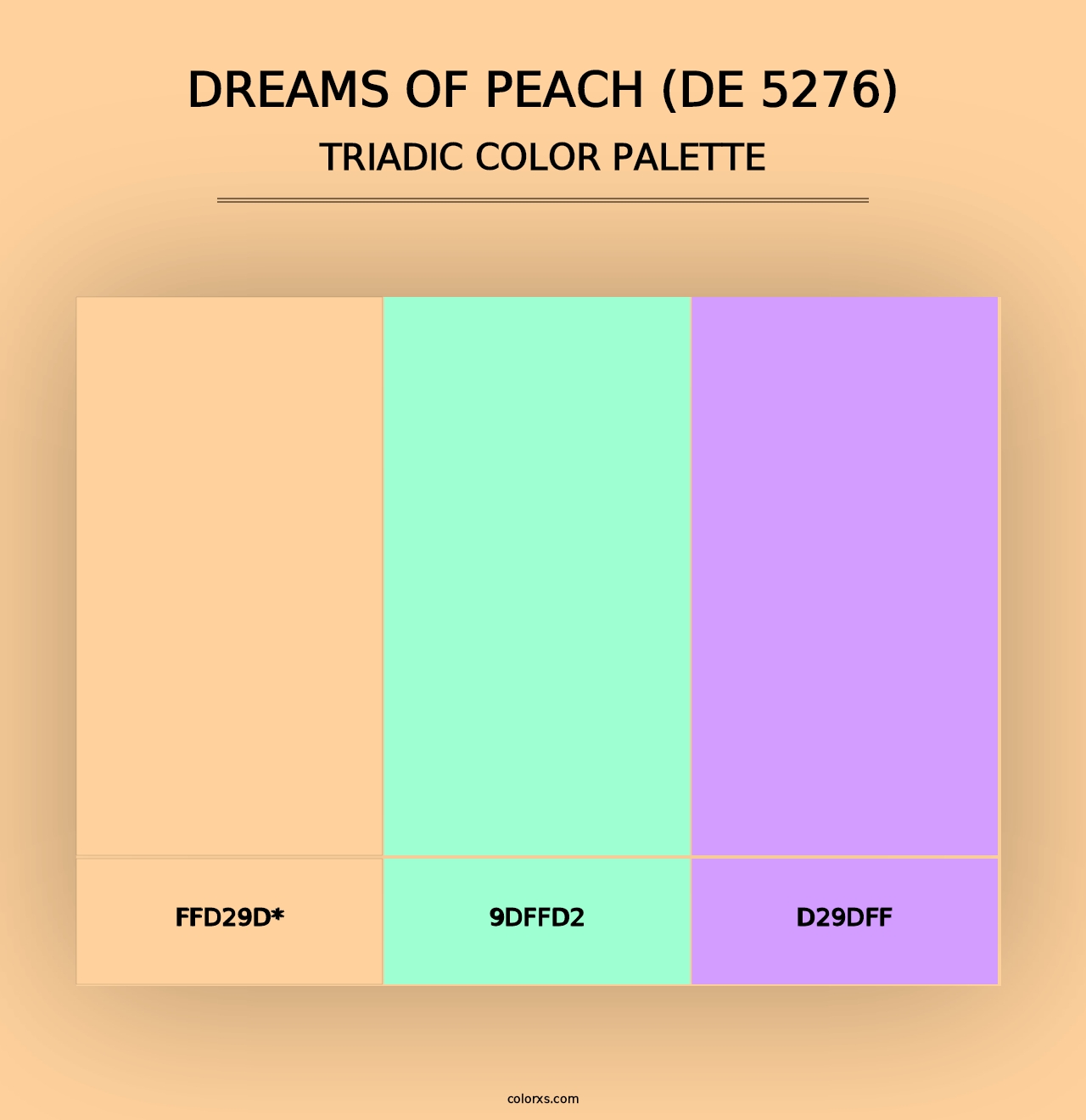 Dreams of Peach (DE 5276) - Triadic Color Palette