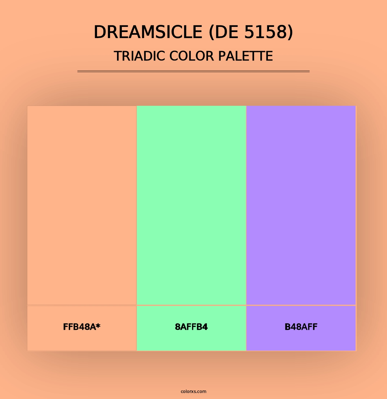 Dreamsicle (DE 5158) - Triadic Color Palette