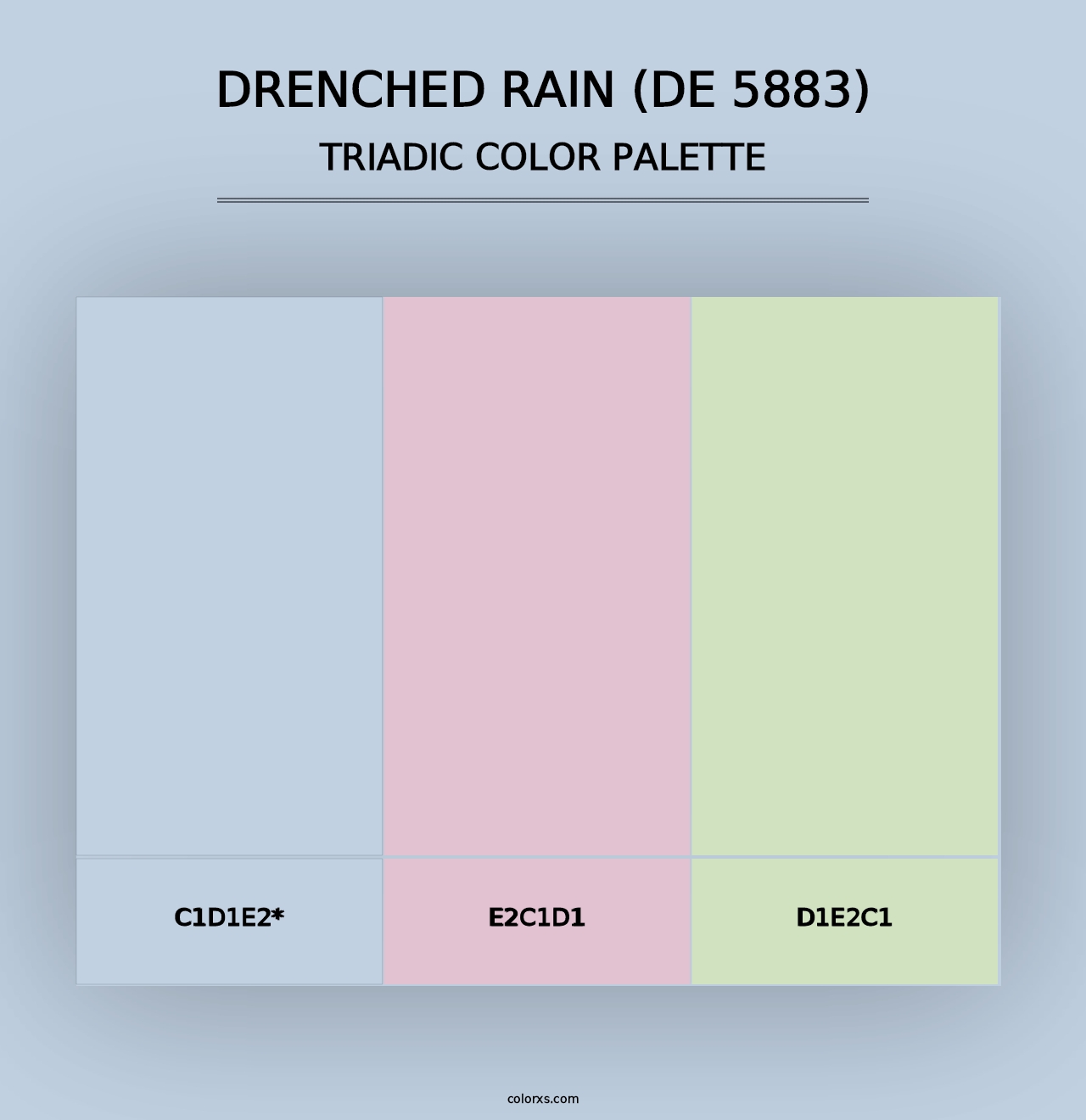 Drenched Rain (DE 5883) - Triadic Color Palette