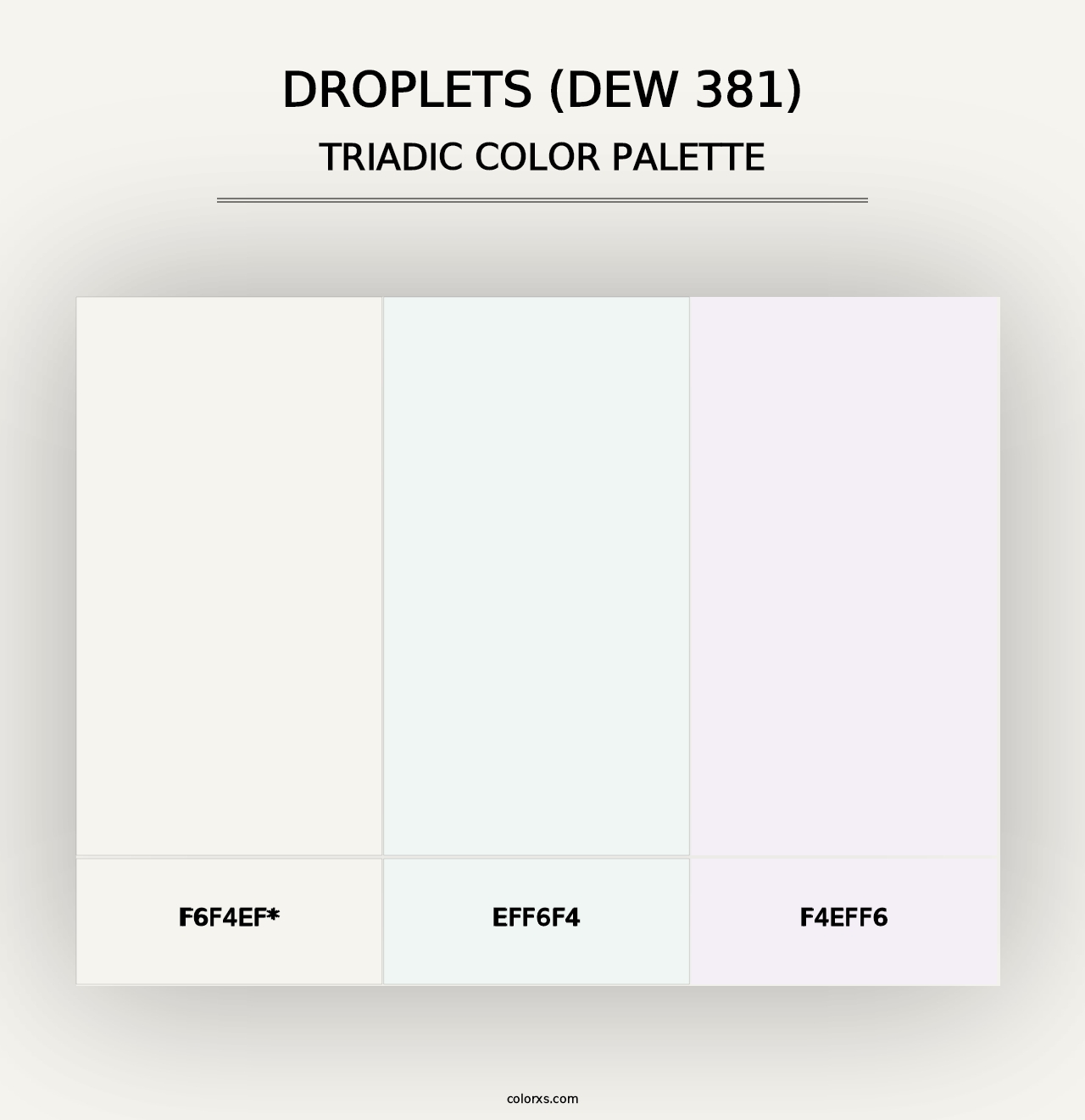 Droplets (DEW 381) - Triadic Color Palette