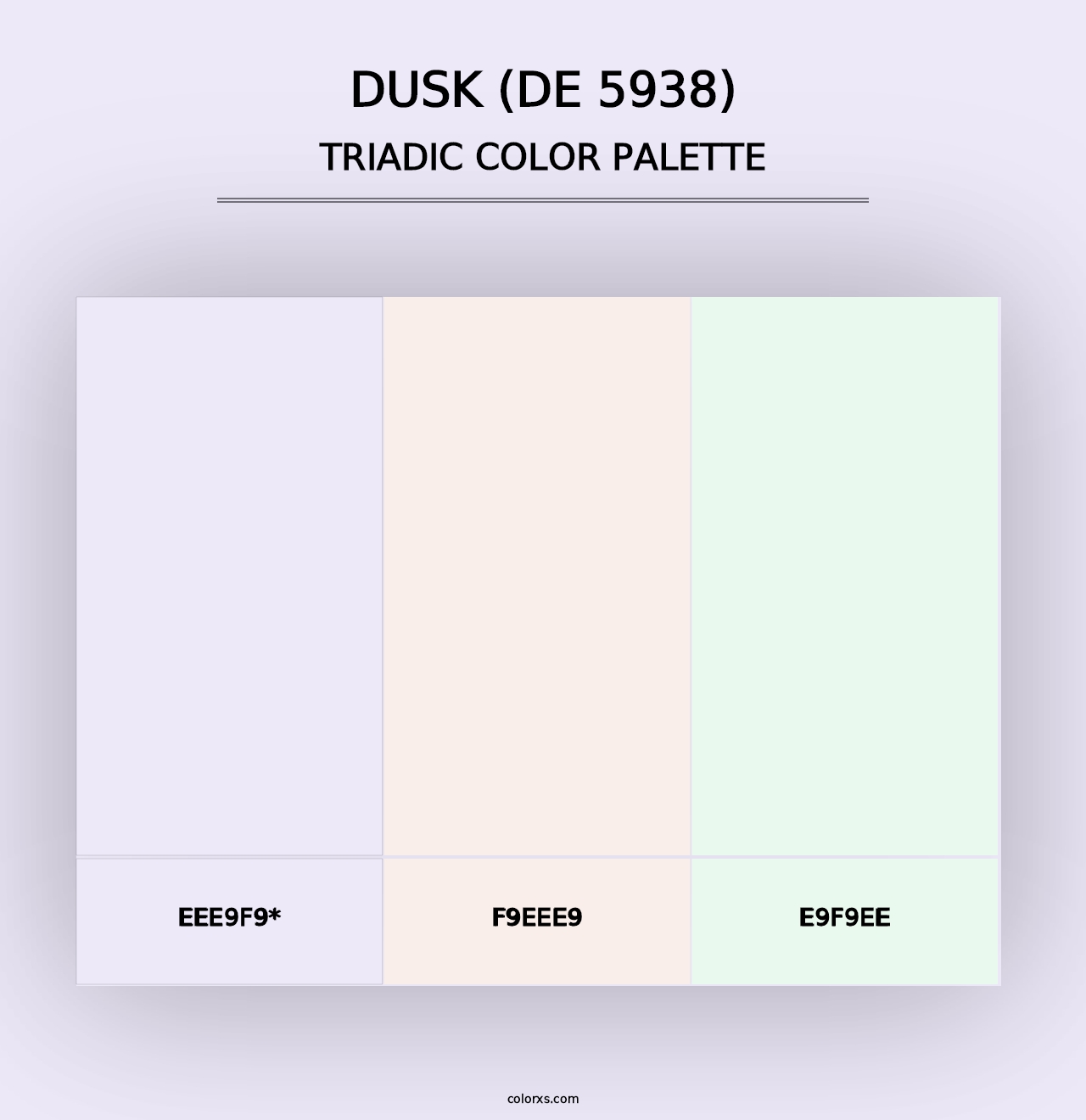 Dusk (DE 5938) - Triadic Color Palette