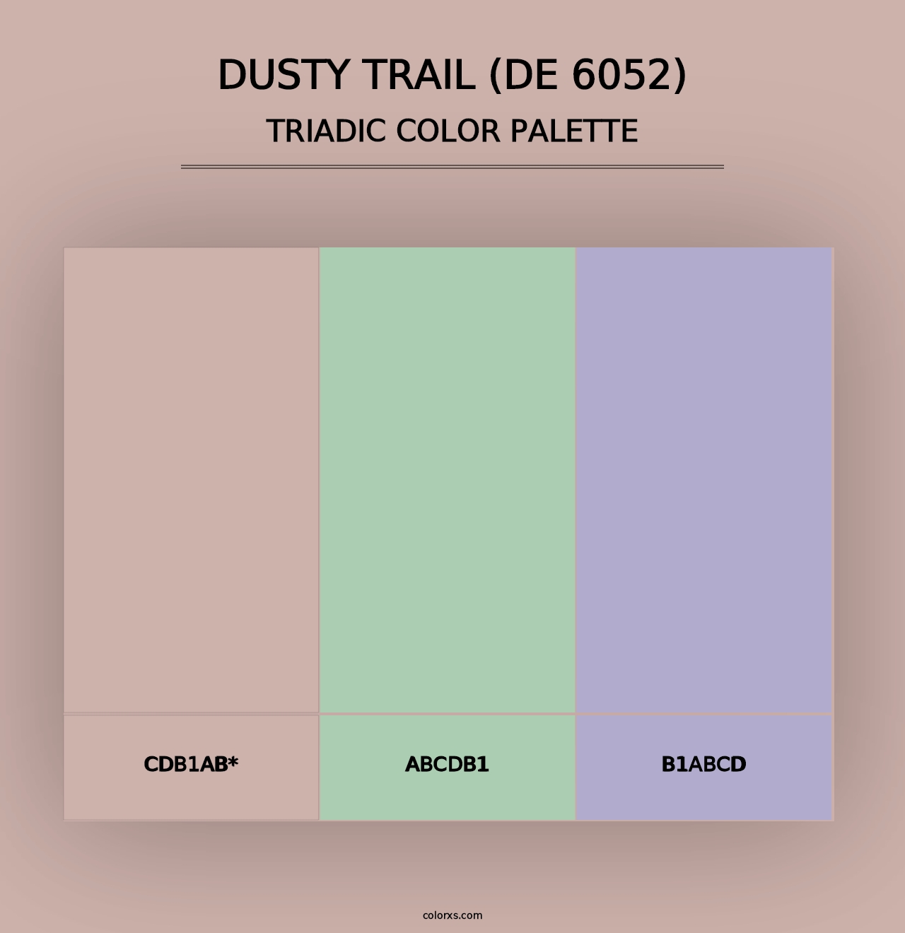 Dusty Trail (DE 6052) - Triadic Color Palette