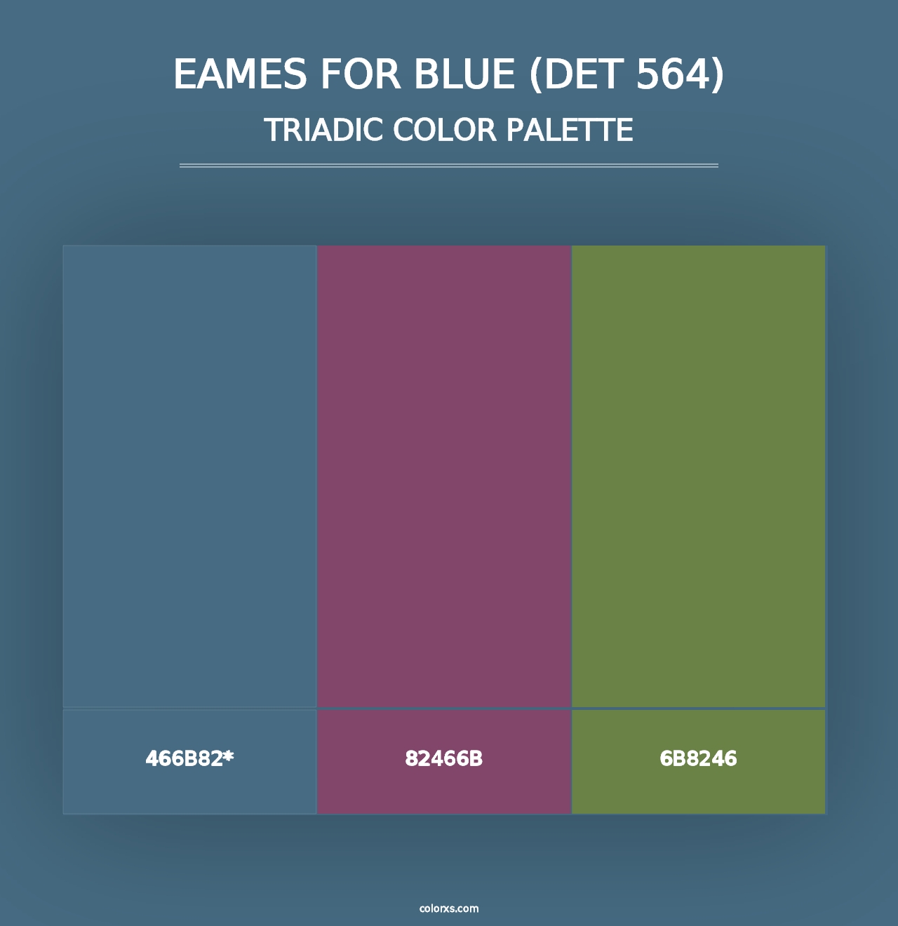 Eames for Blue (DET 564) - Triadic Color Palette