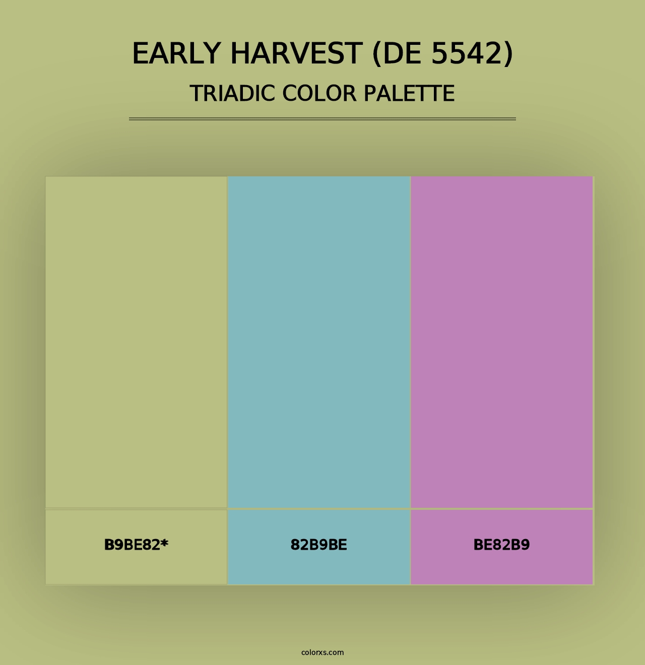 Early Harvest (DE 5542) - Triadic Color Palette