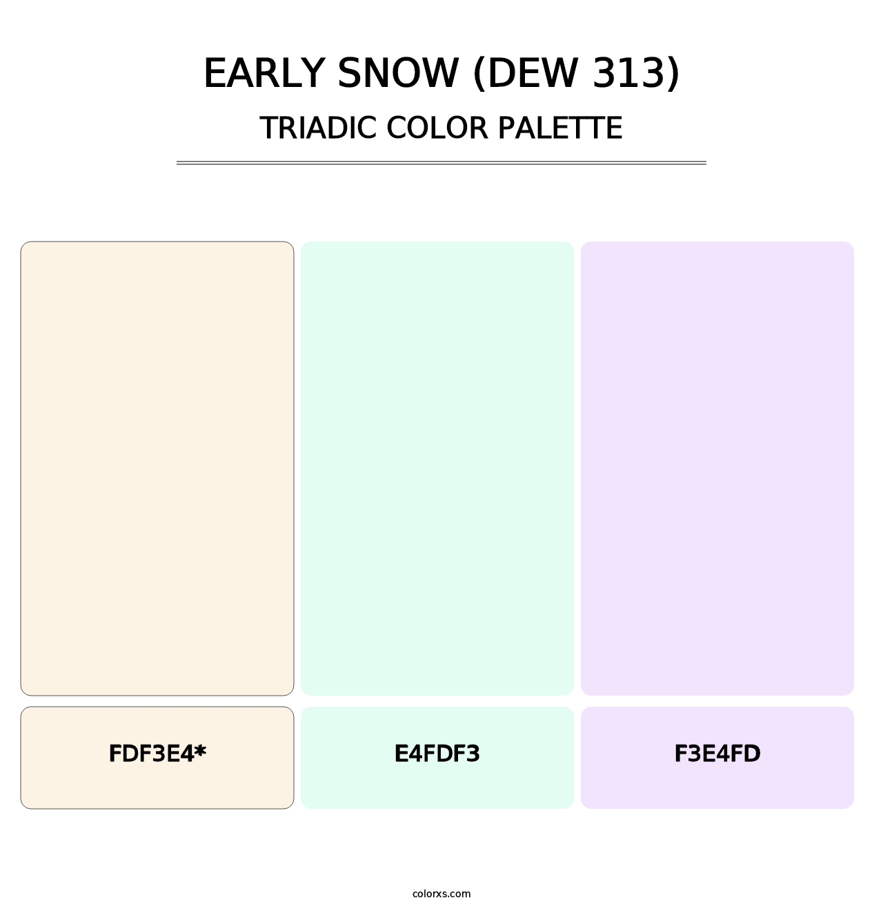 Early Snow (DEW 313) - Triadic Color Palette