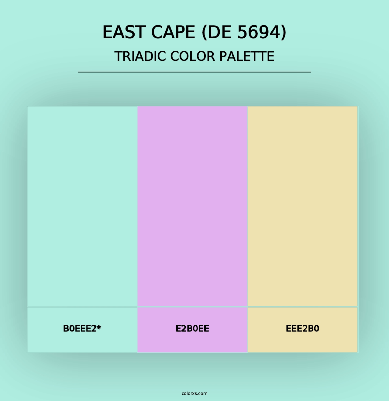 East Cape (DE 5694) - Triadic Color Palette