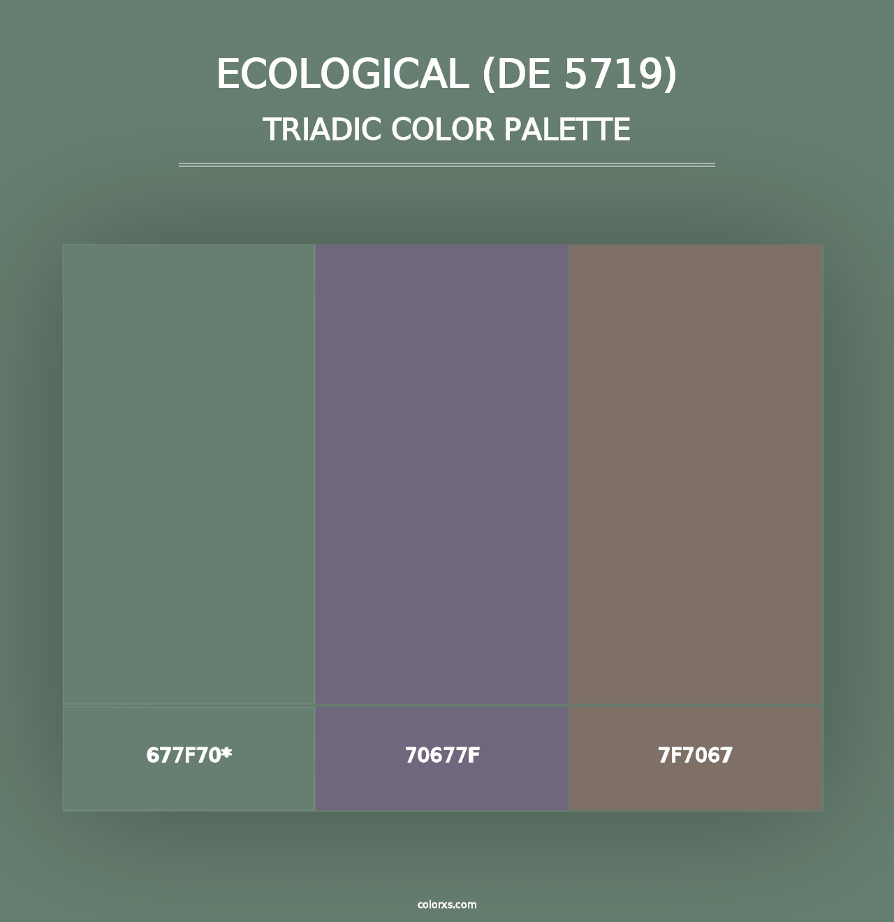 Ecological (DE 5719) - Triadic Color Palette