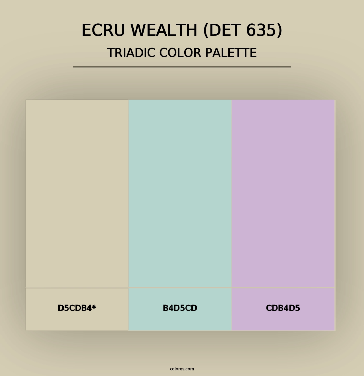 Ecru Wealth (DET 635) - Triadic Color Palette