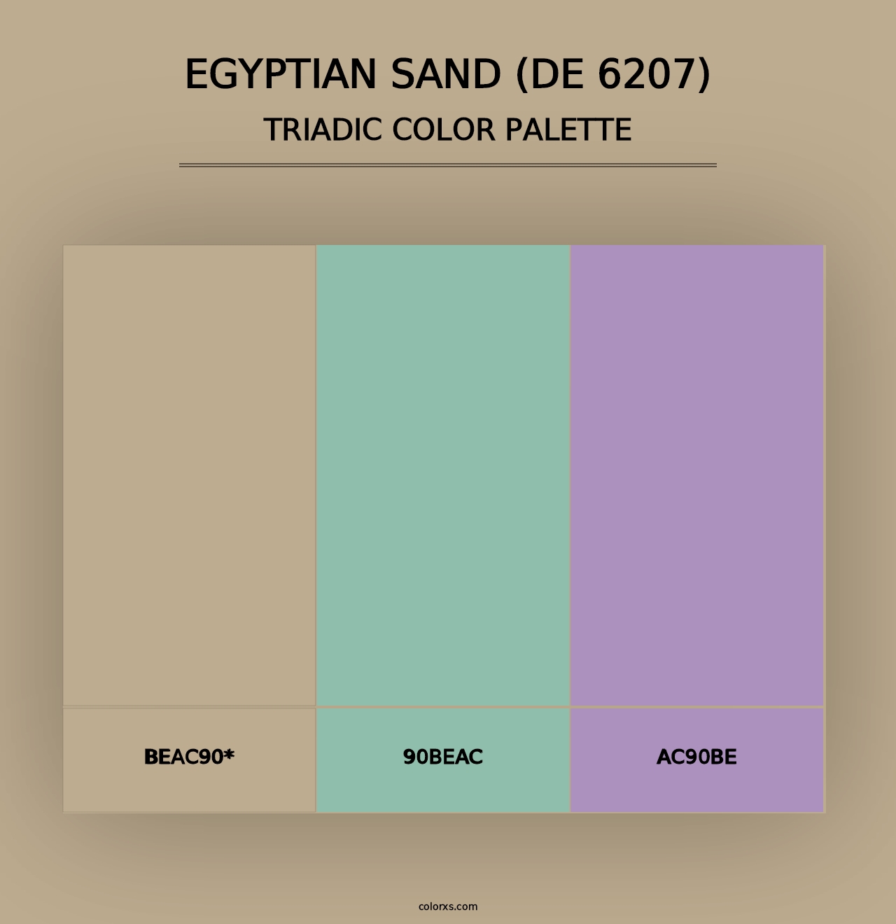 Egyptian Sand (DE 6207) - Triadic Color Palette