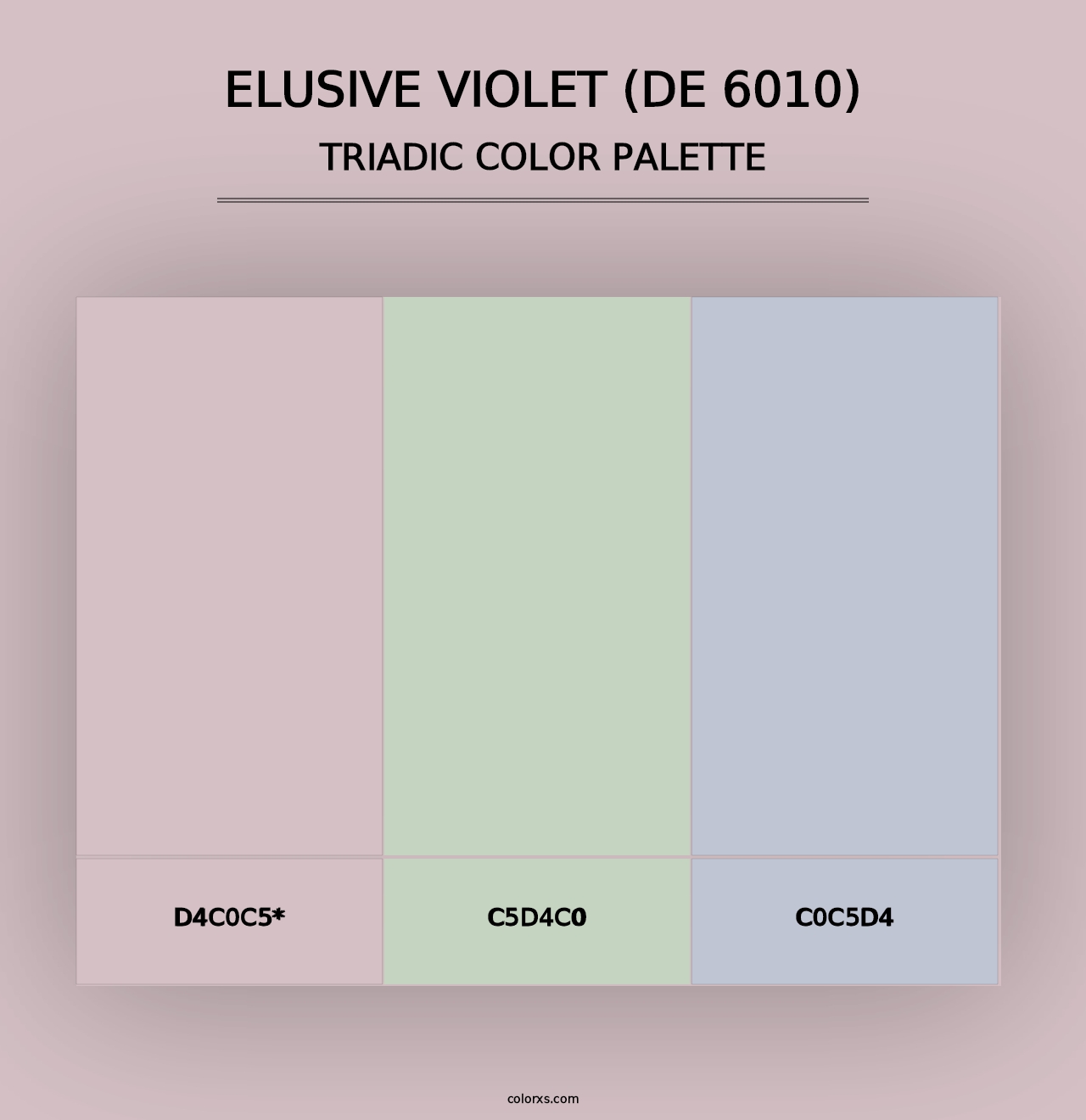 Elusive Violet (DE 6010) - Triadic Color Palette