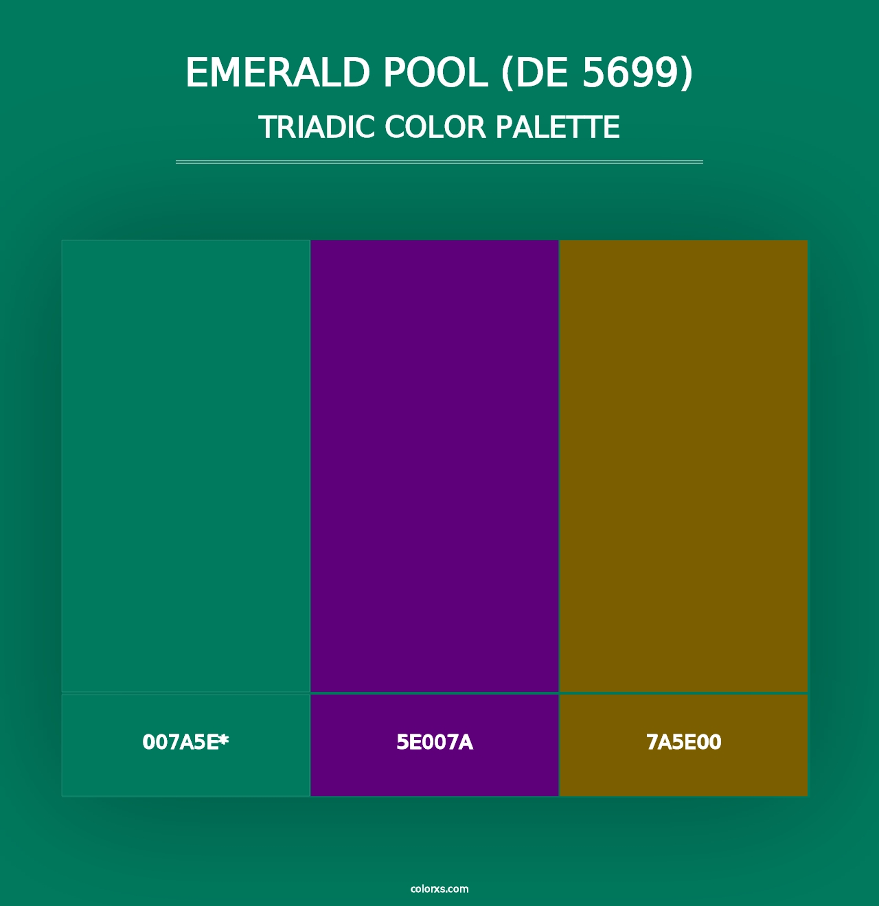 Emerald Pool (DE 5699) - Triadic Color Palette