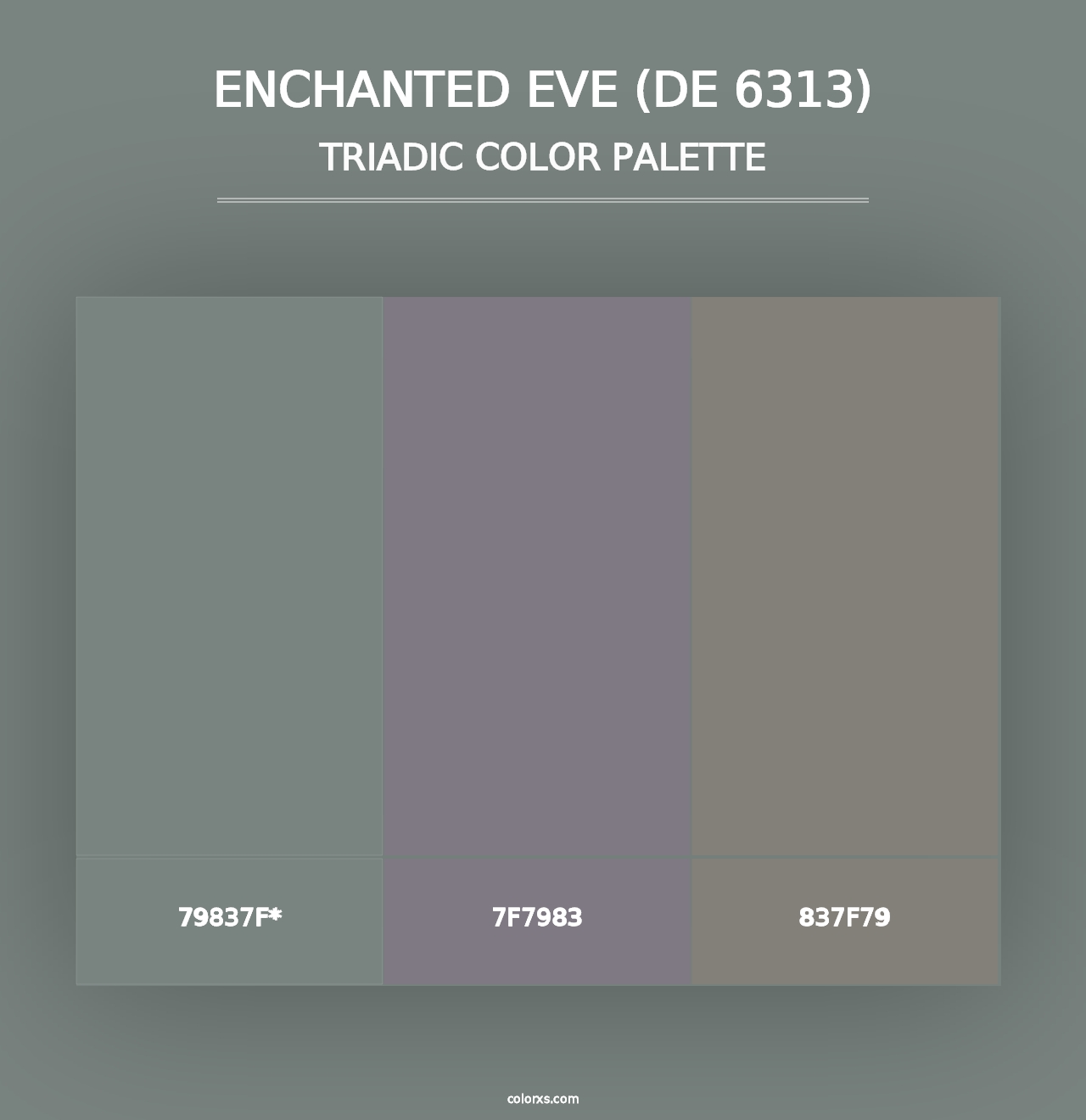 Enchanted Eve (DE 6313) - Triadic Color Palette