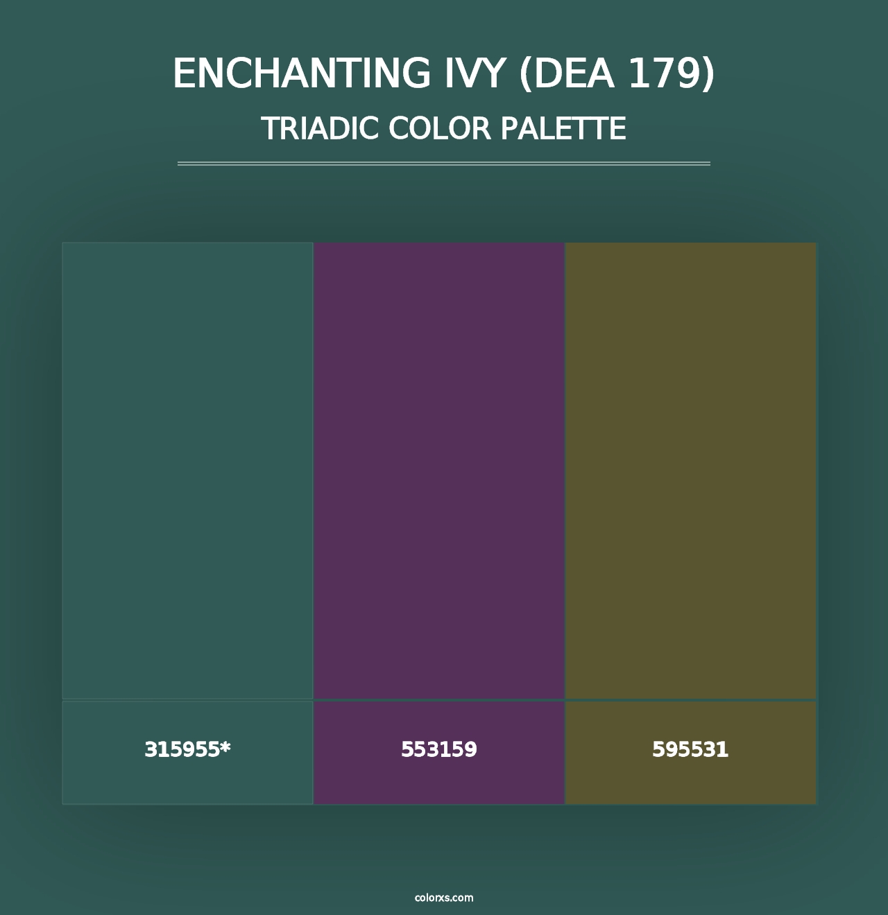 Enchanting Ivy (DEA 179) - Triadic Color Palette