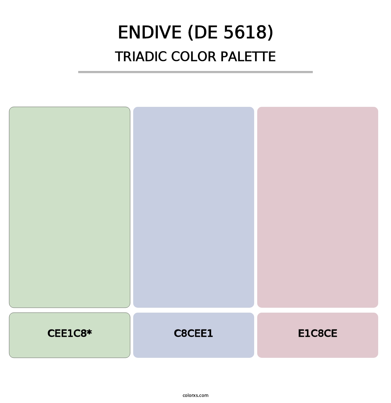 Endive (DE 5618) - Triadic Color Palette