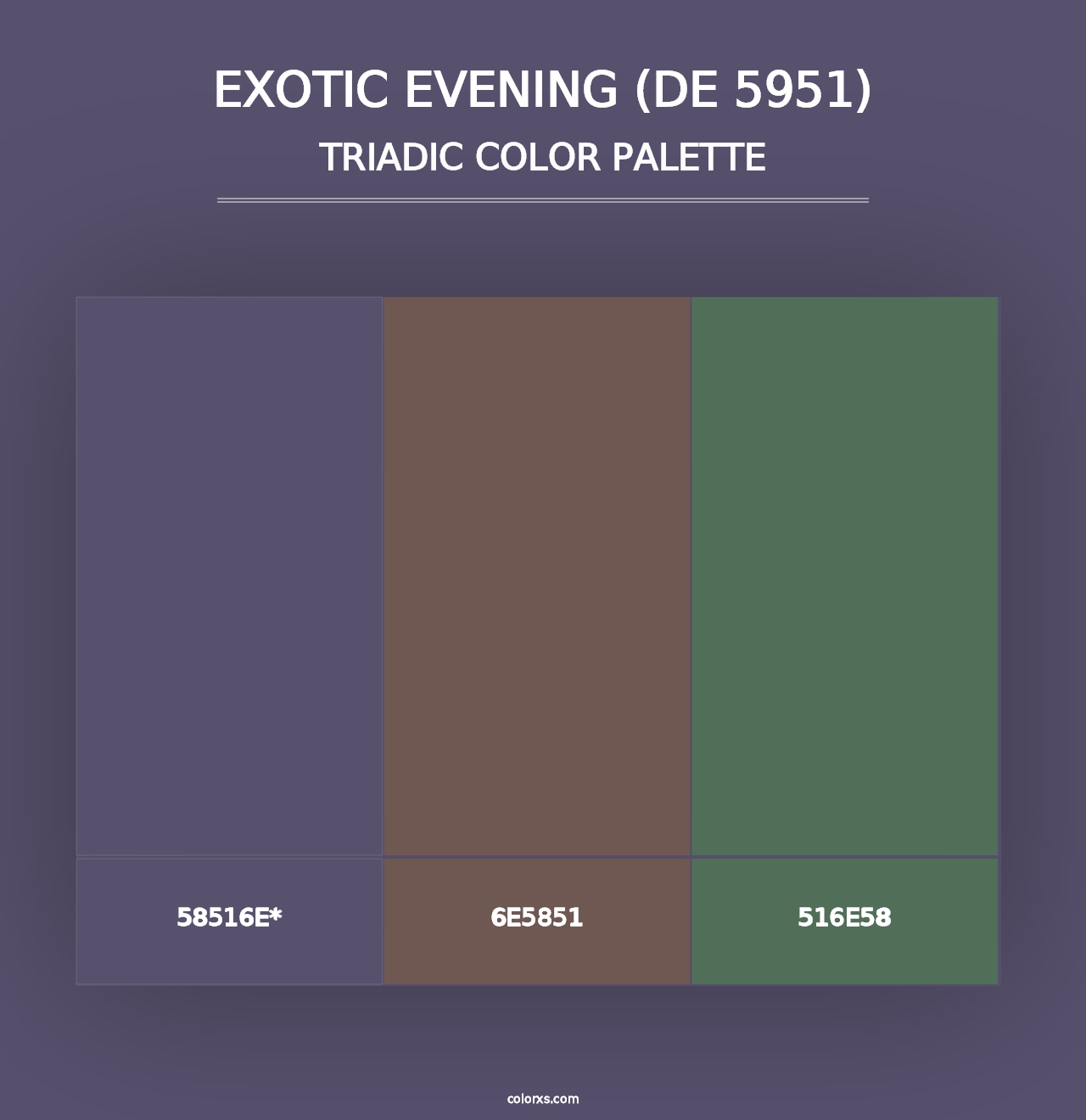 Exotic Evening (DE 5951) - Triadic Color Palette