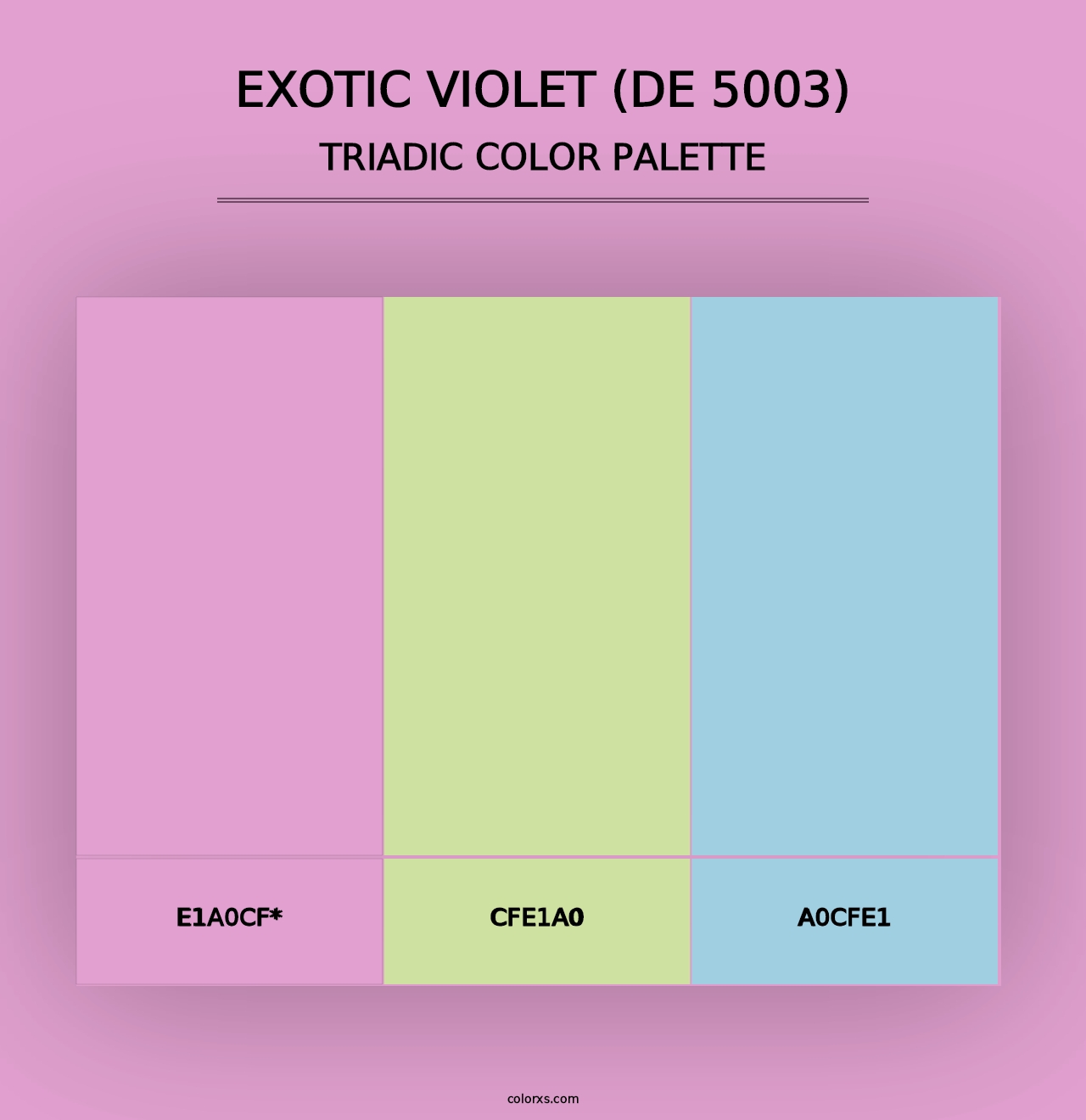 Exotic Violet (DE 5003) - Triadic Color Palette