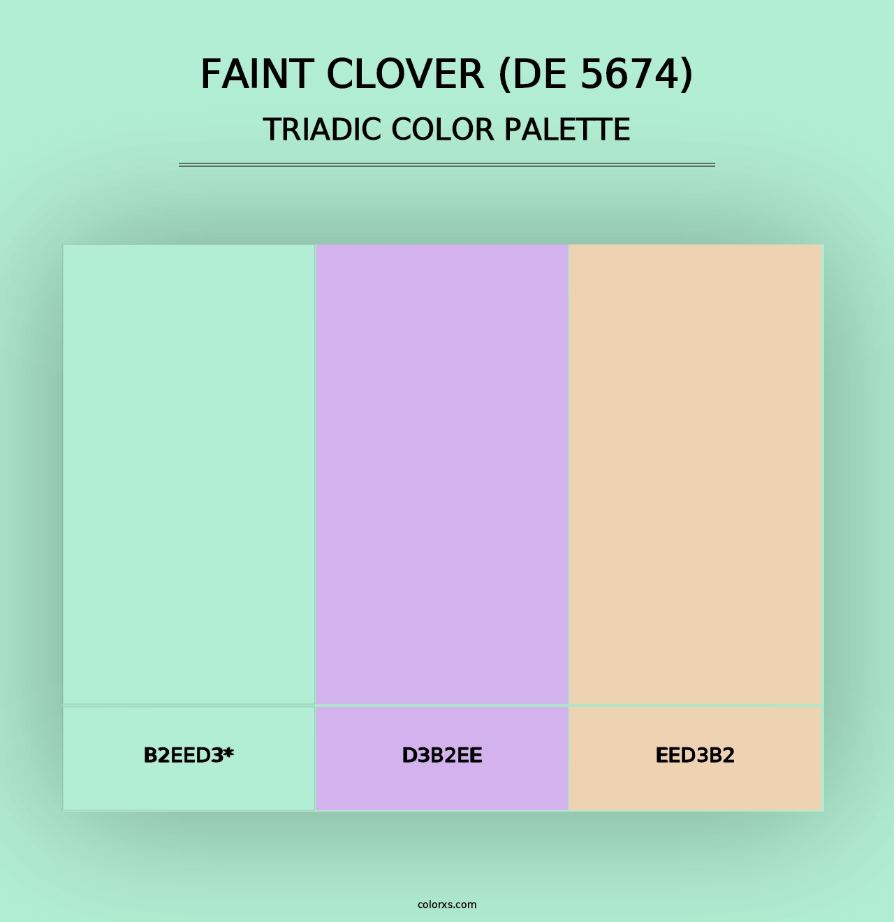 Faint Clover (DE 5674) - Triadic Color Palette