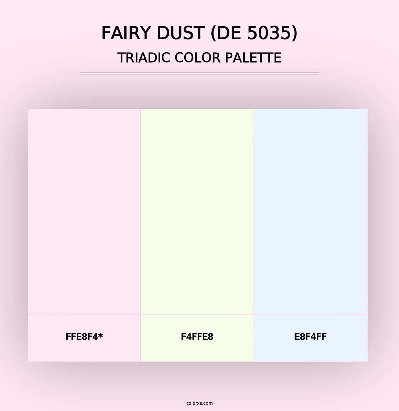 Fairy Dust (DE 5035) - Triadic Color Palette