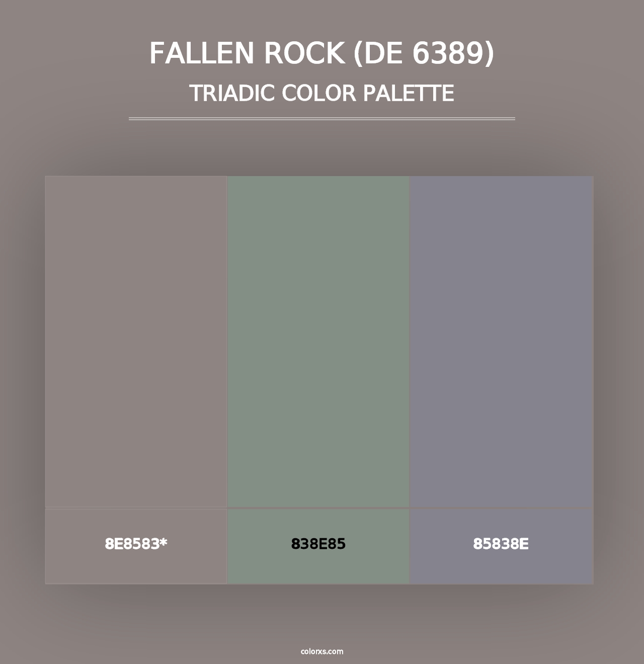 Fallen Rock (DE 6389) - Triadic Color Palette