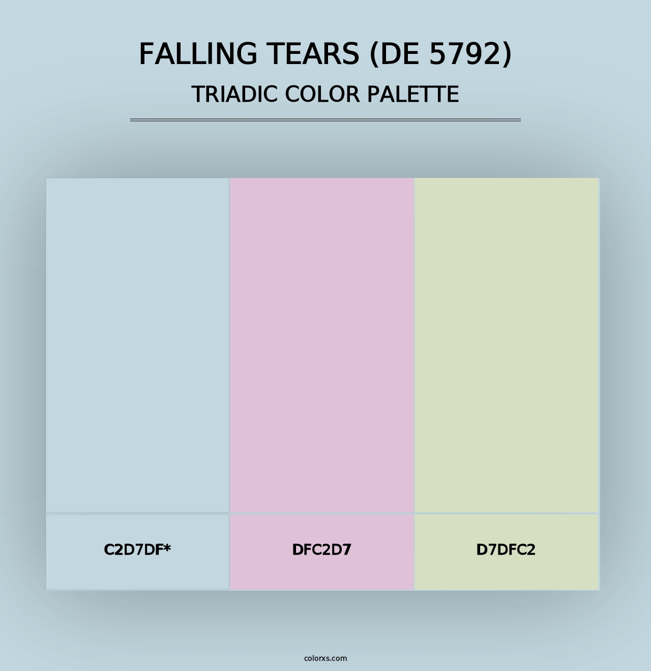 Falling Tears (DE 5792) - Triadic Color Palette