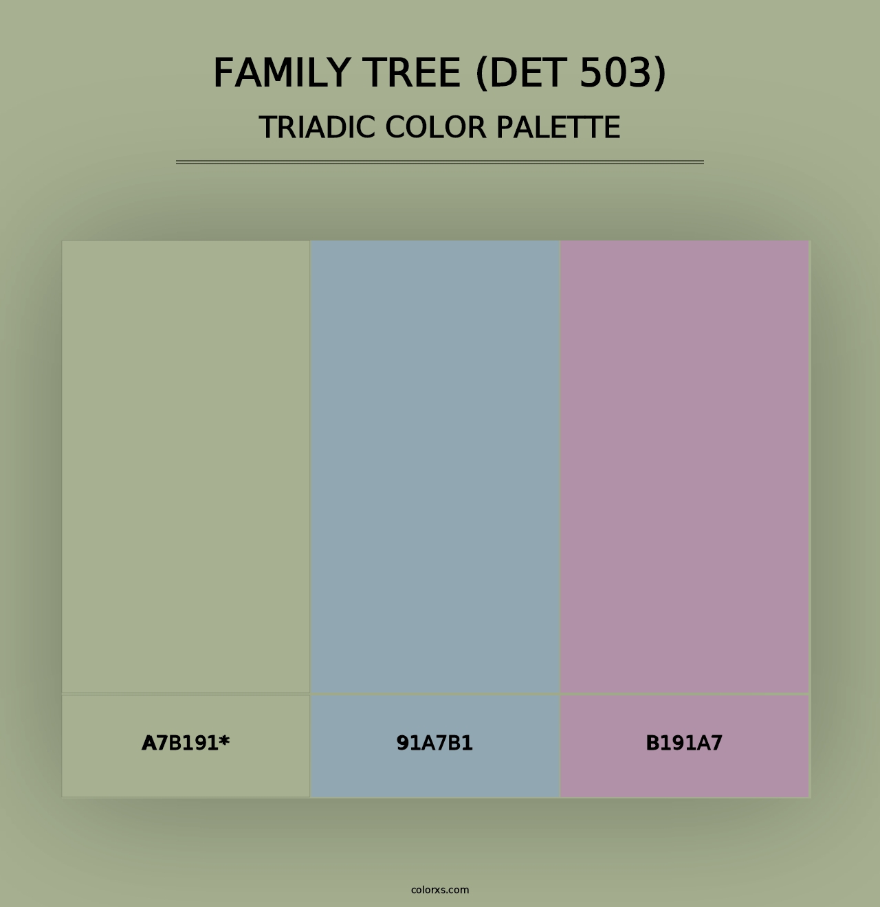 Family Tree (DET 503) - Triadic Color Palette