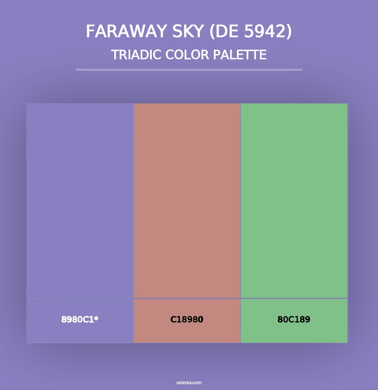 Faraway Sky (DE 5942) - Triadic Color Palette