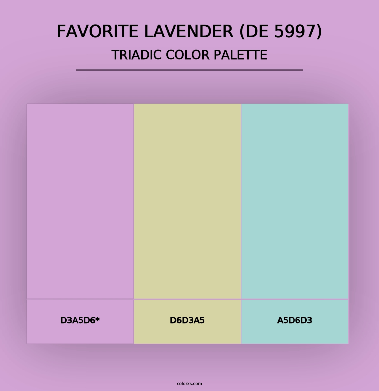 Favorite Lavender (DE 5997) - Triadic Color Palette