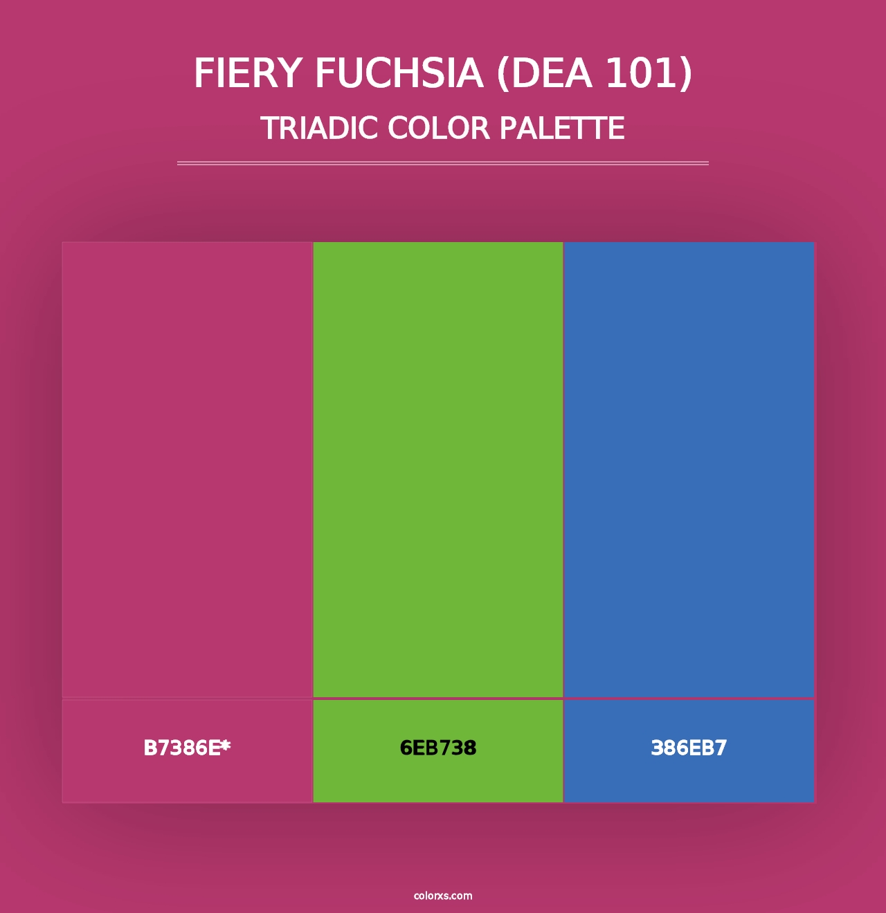 Fiery Fuchsia (DEA 101) - Triadic Color Palette