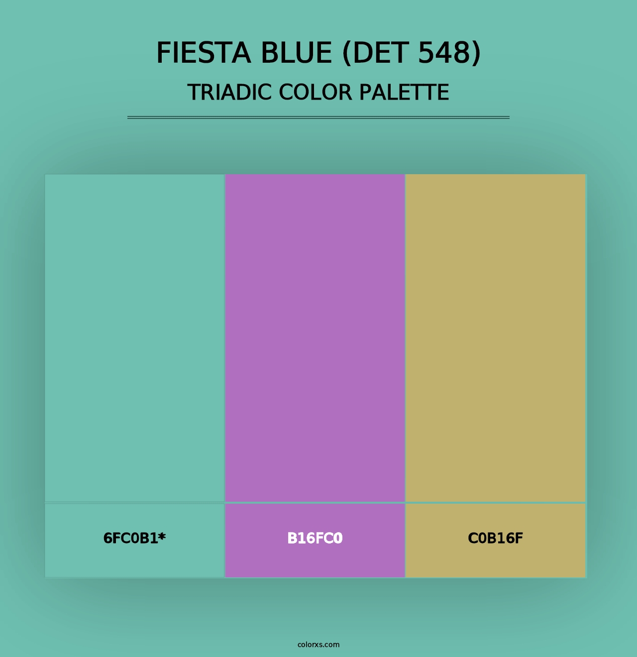 Fiesta Blue (DET 548) - Triadic Color Palette