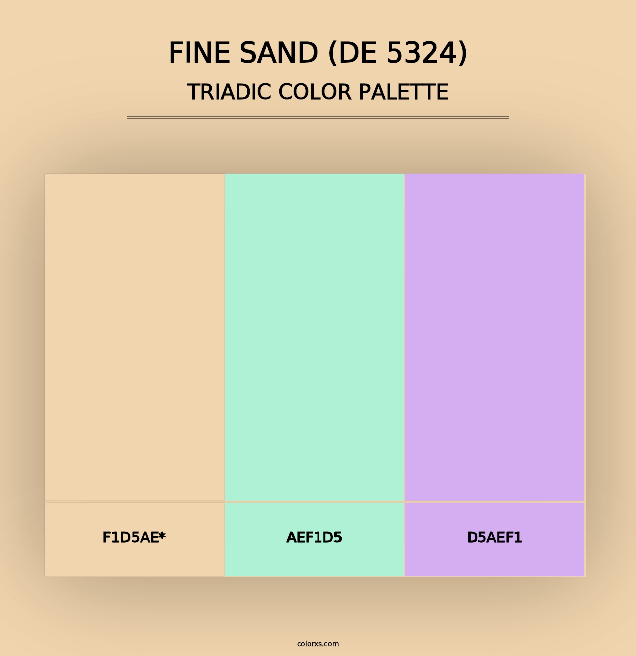 Fine Sand (DE 5324) - Triadic Color Palette