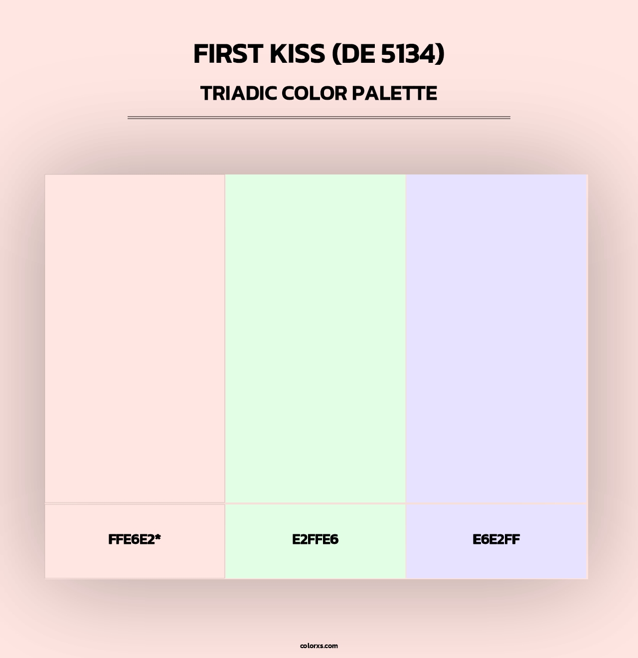 First Kiss (DE 5134) - Triadic Color Palette