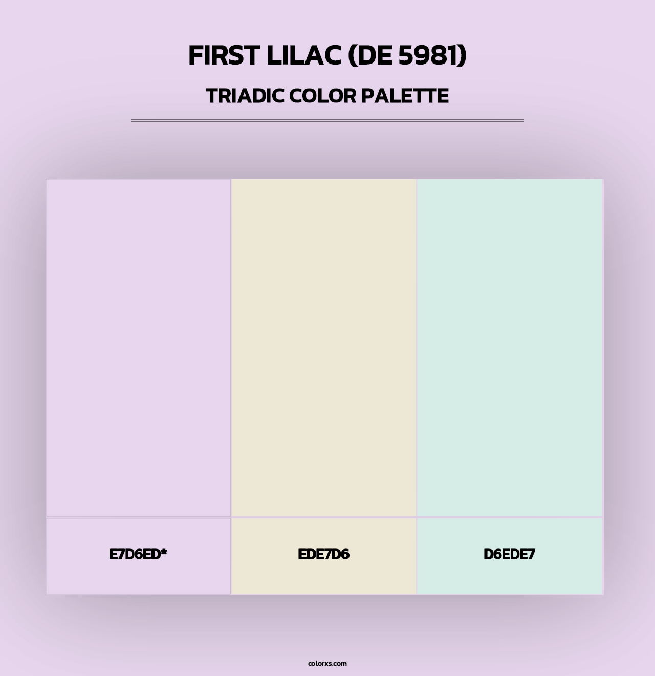 First Lilac (DE 5981) - Triadic Color Palette