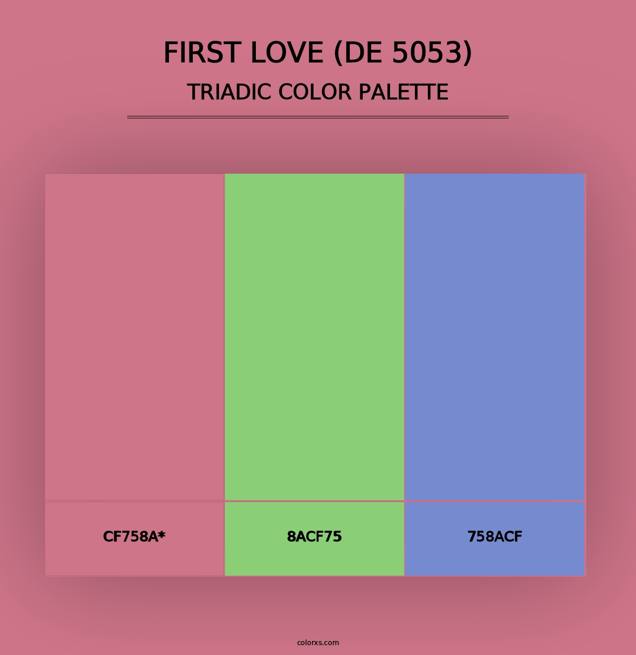 First Love (DE 5053) - Triadic Color Palette