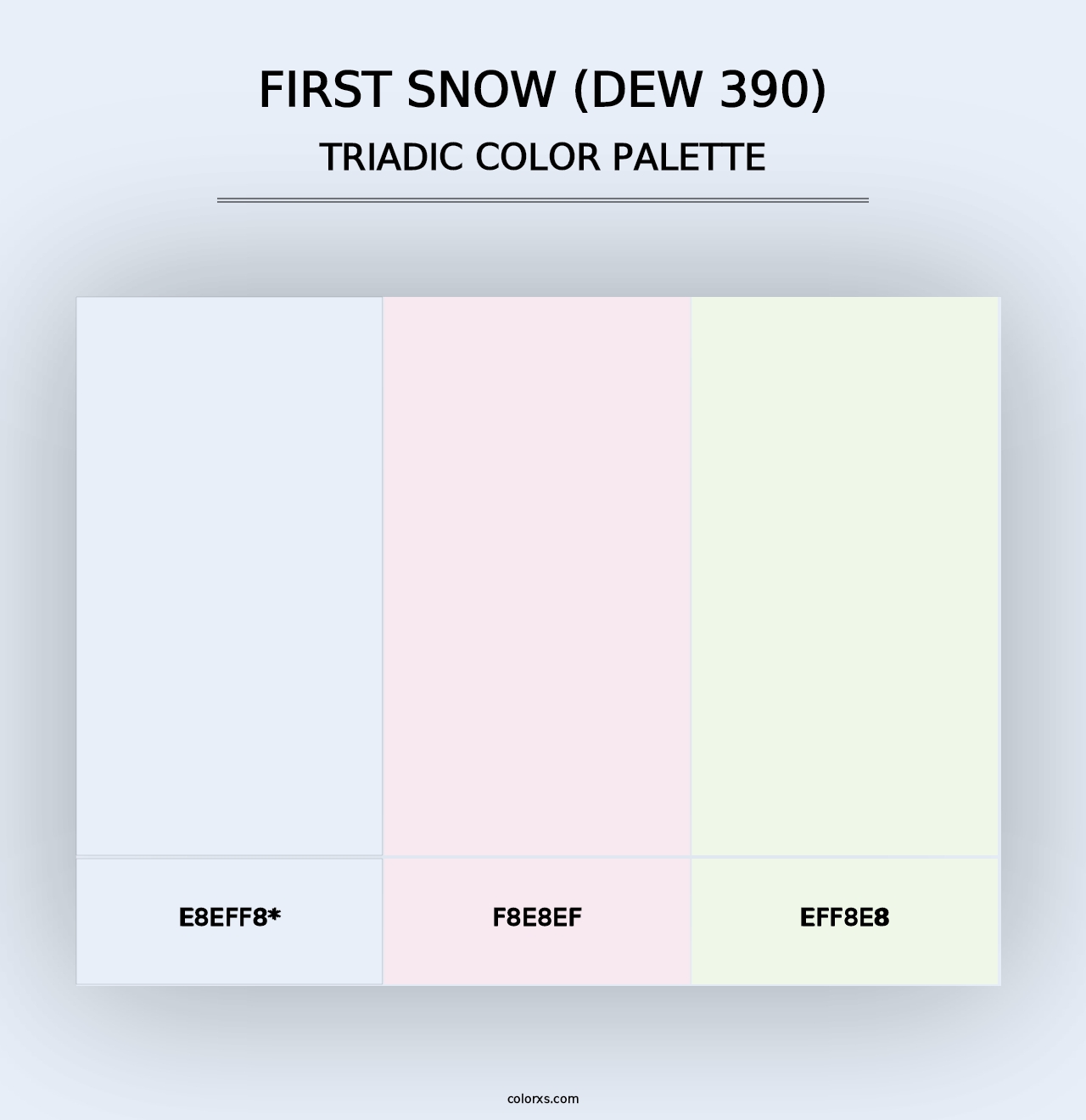 First Snow (DEW 390) - Triadic Color Palette