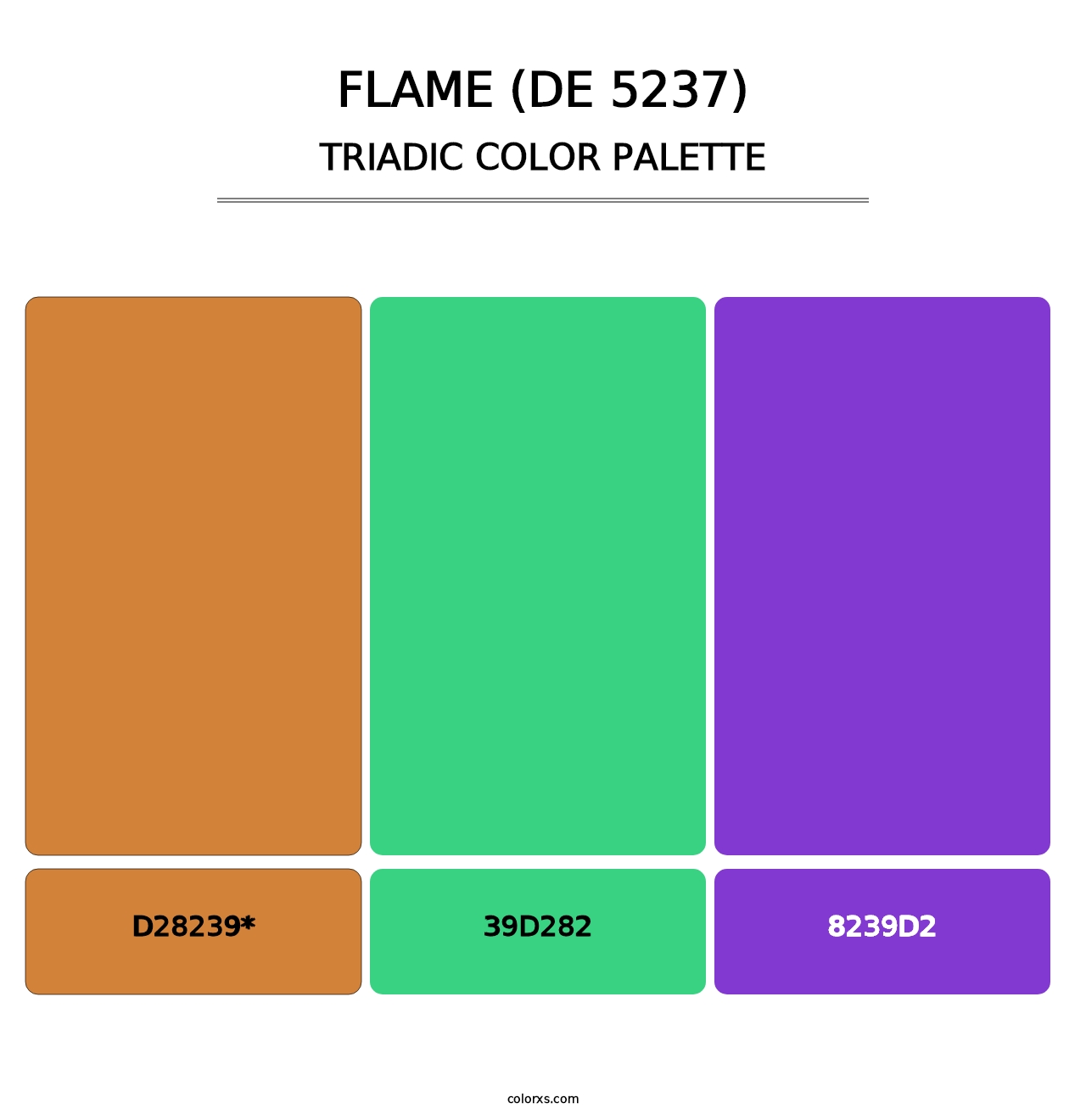 Flame (DE 5237) - Triadic Color Palette