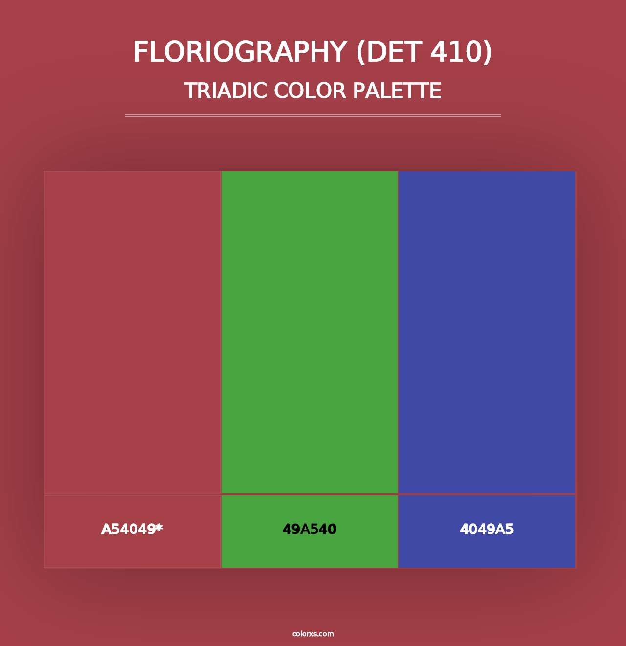 Floriography (DET 410) - Triadic Color Palette