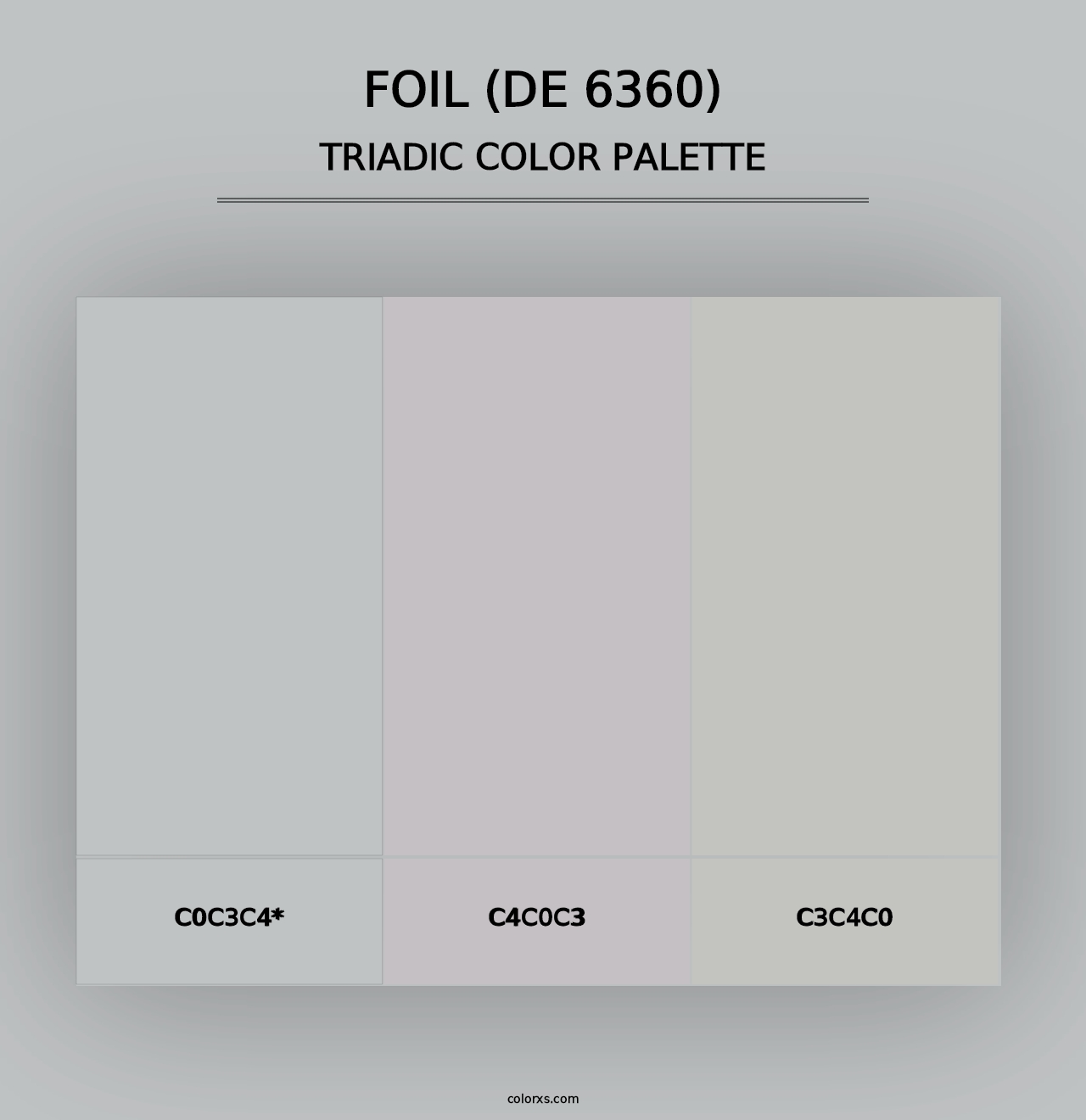 Foil (DE 6360) - Triadic Color Palette