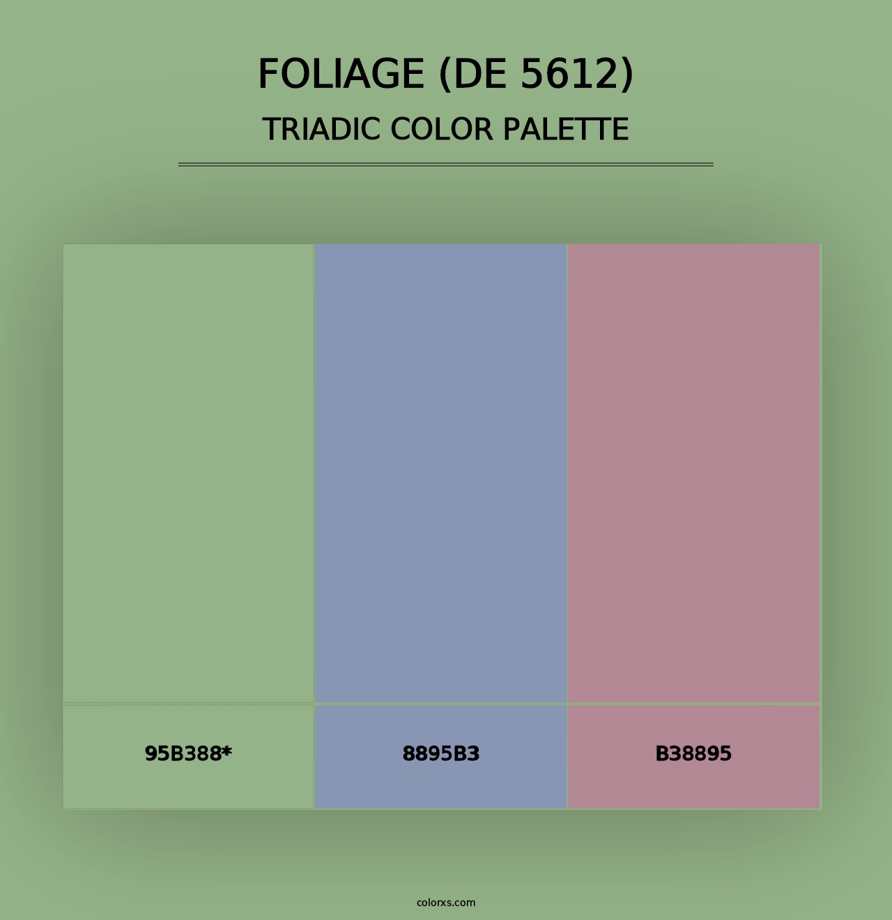 Foliage (DE 5612) - Triadic Color Palette